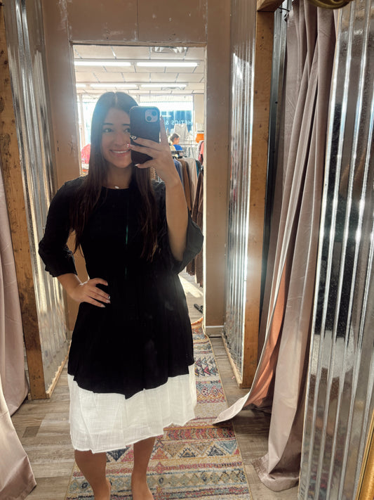 DB - Black Dress With Ruffle