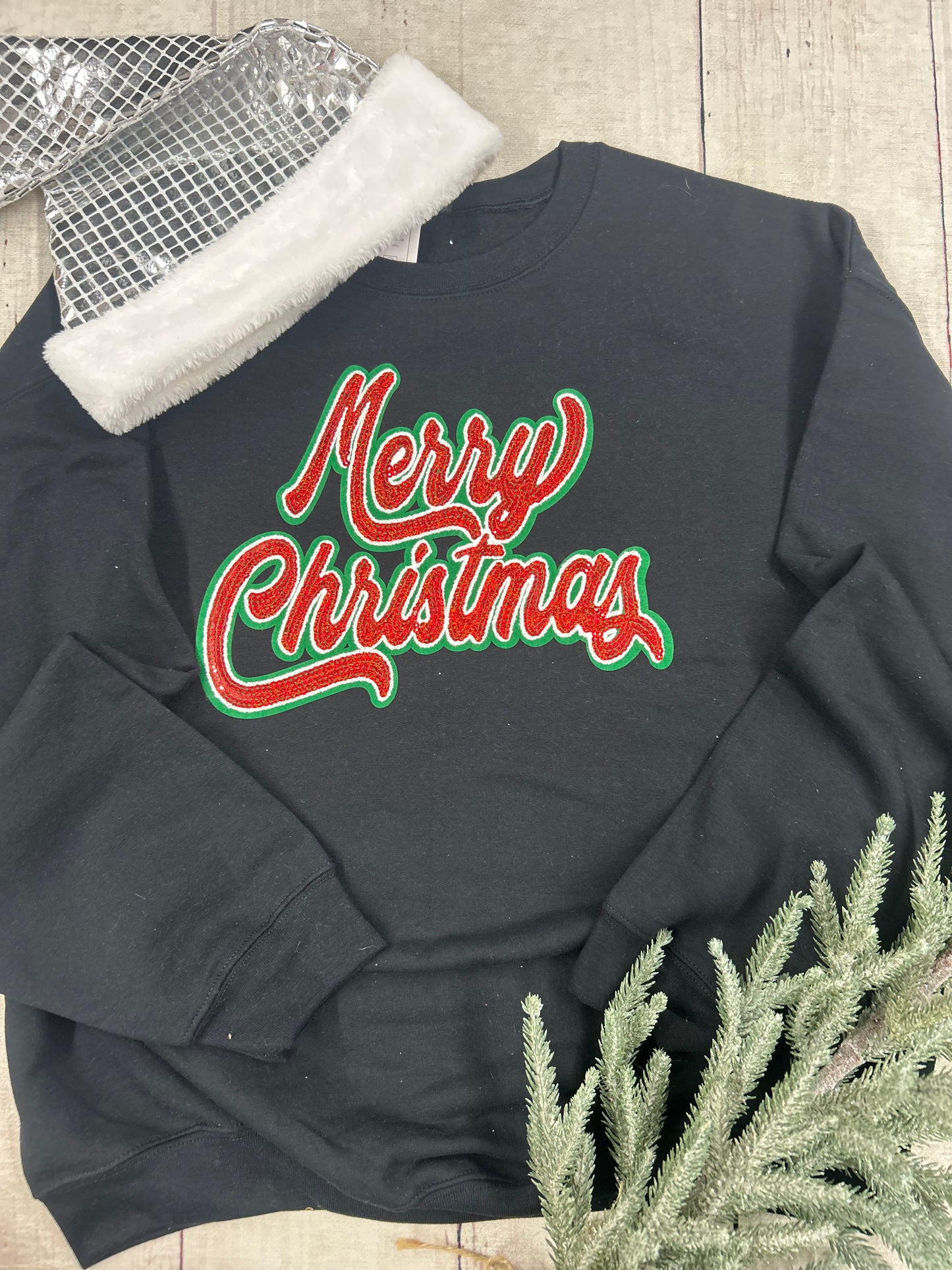 Merry Christmas Black Sweatshirt