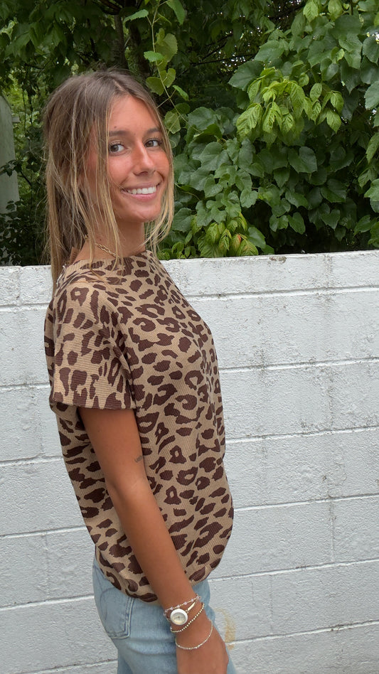Wild & Free Leopard Knit Top
