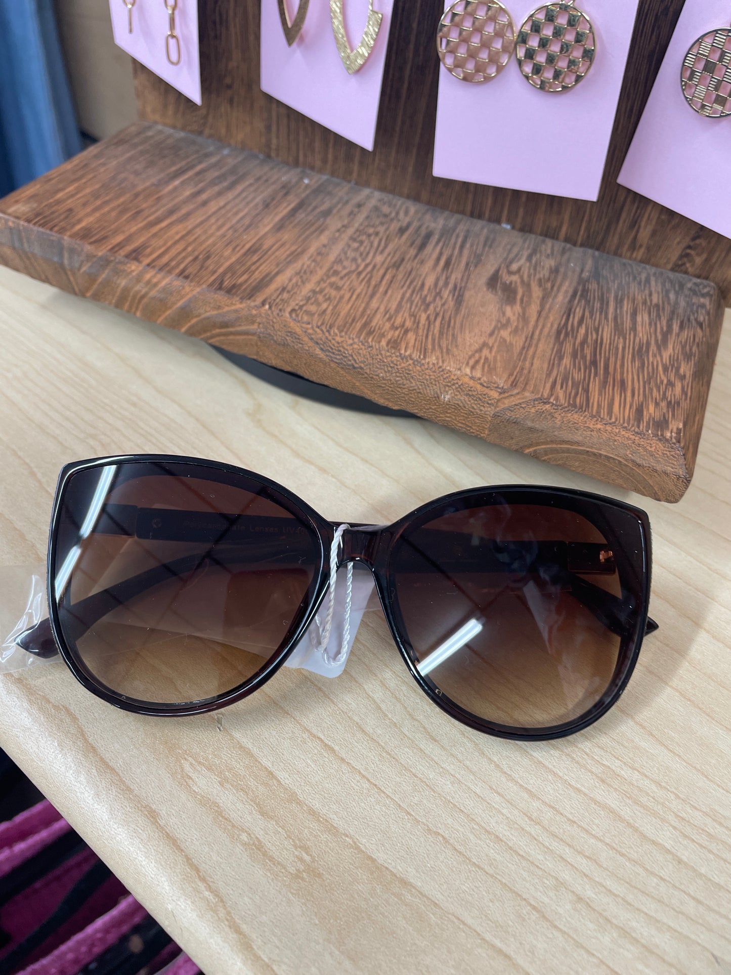 Women's Glitter Detailed Cat Eye Fashion Sunglasses