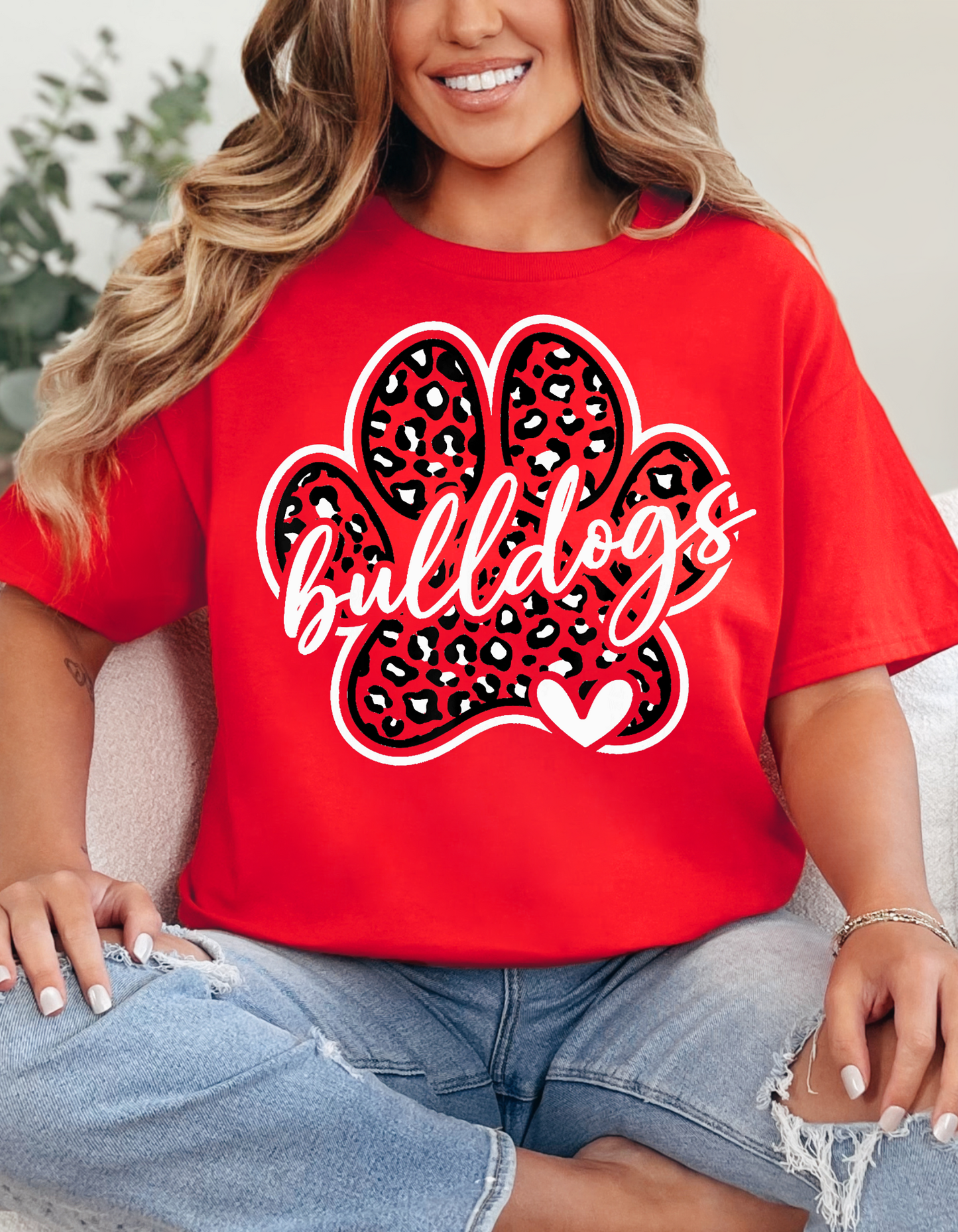 Bulldogs Cheetah Paw Graphic Tee