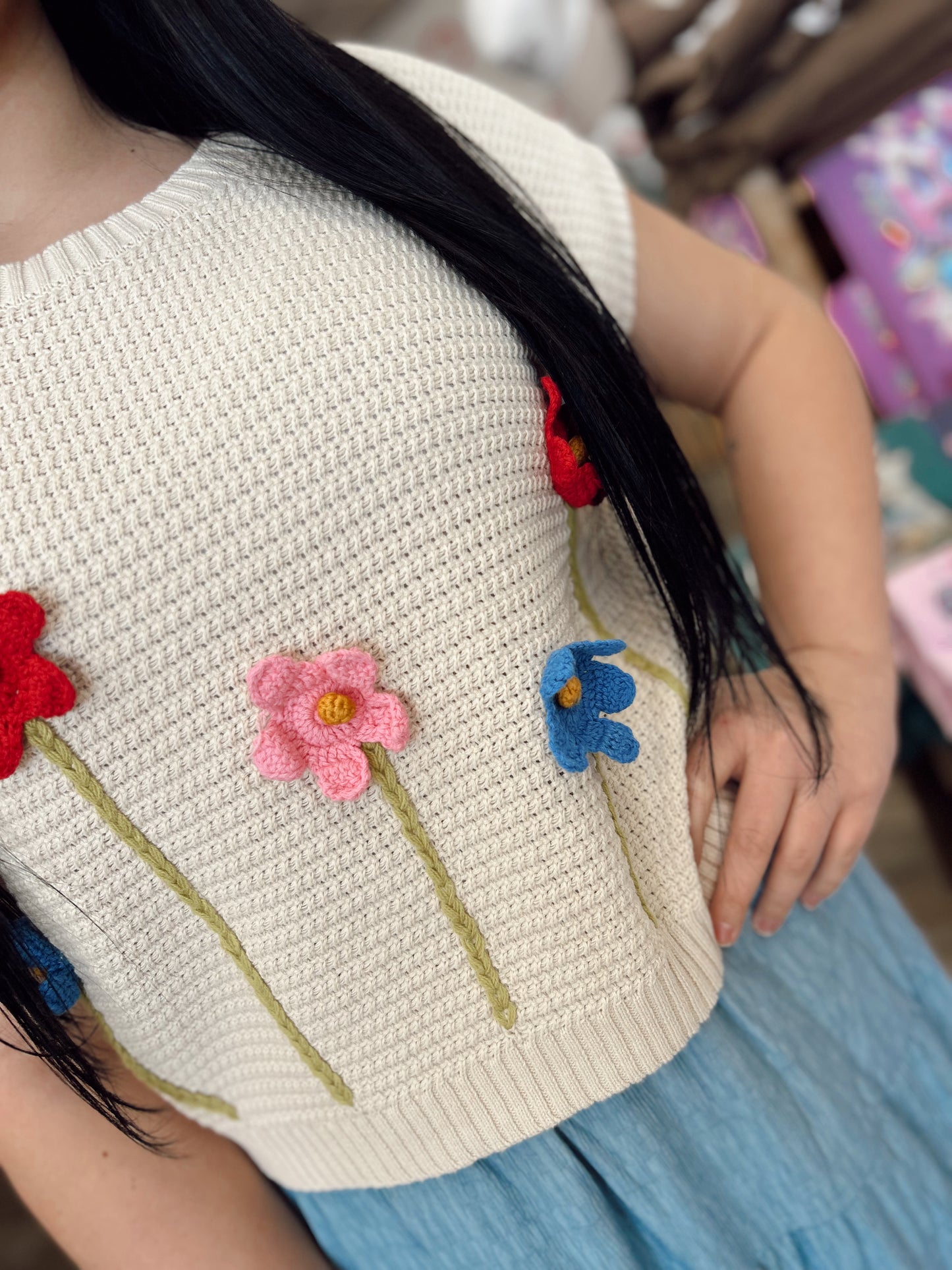 Daisy Daze 3D Crochet Top