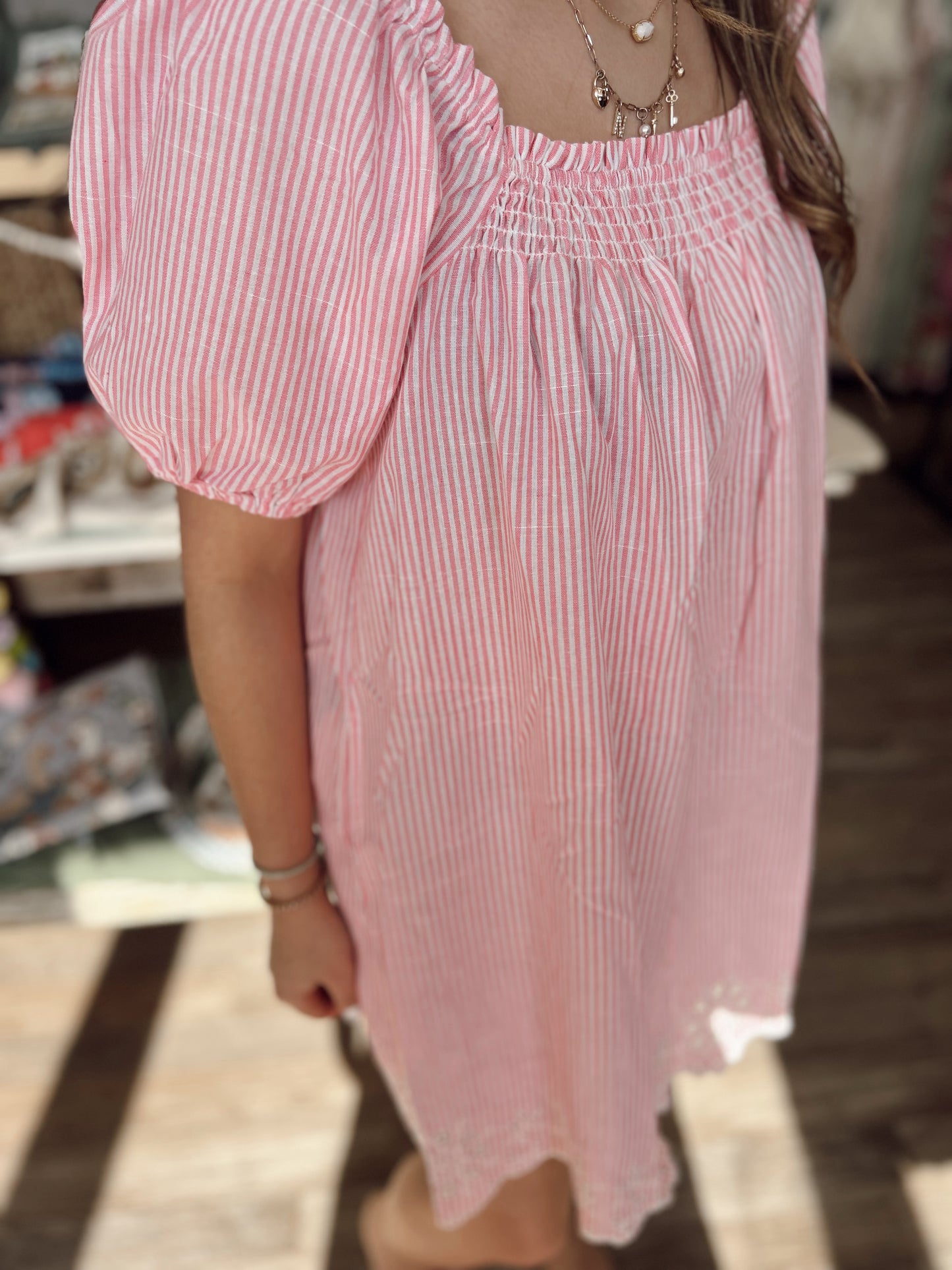 Strawberry Wine Eyelet Dress