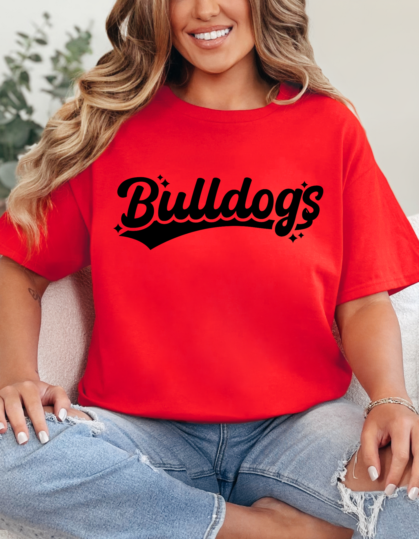 Bulldog Black With Tail Graphic Tee