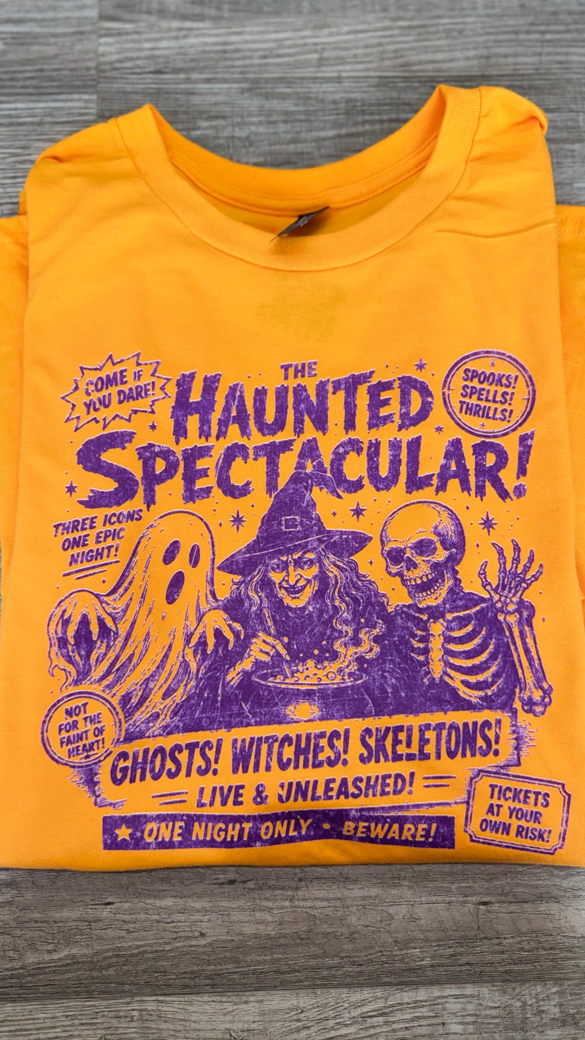 Haunted Spectacular Orange Gildan Graphic Tee - TSABR