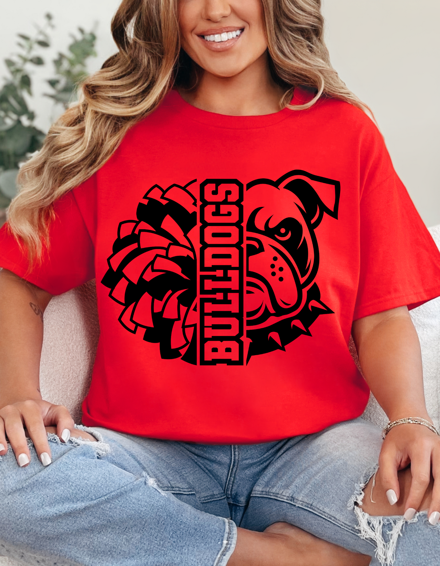 Bulldog Half Cheer Graphic Tee