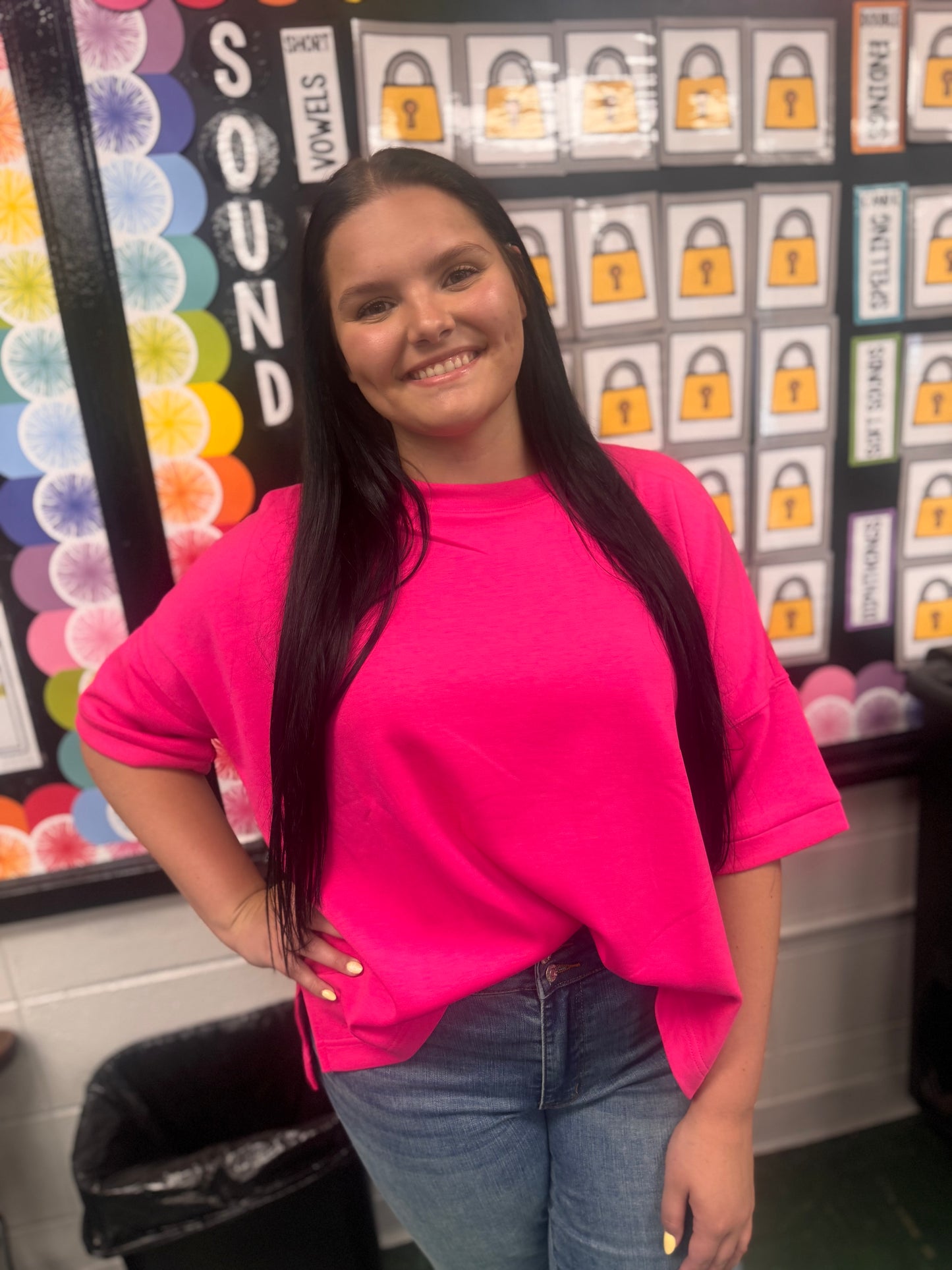 DOORBUSTER SCUBA TOP - Hot Pink