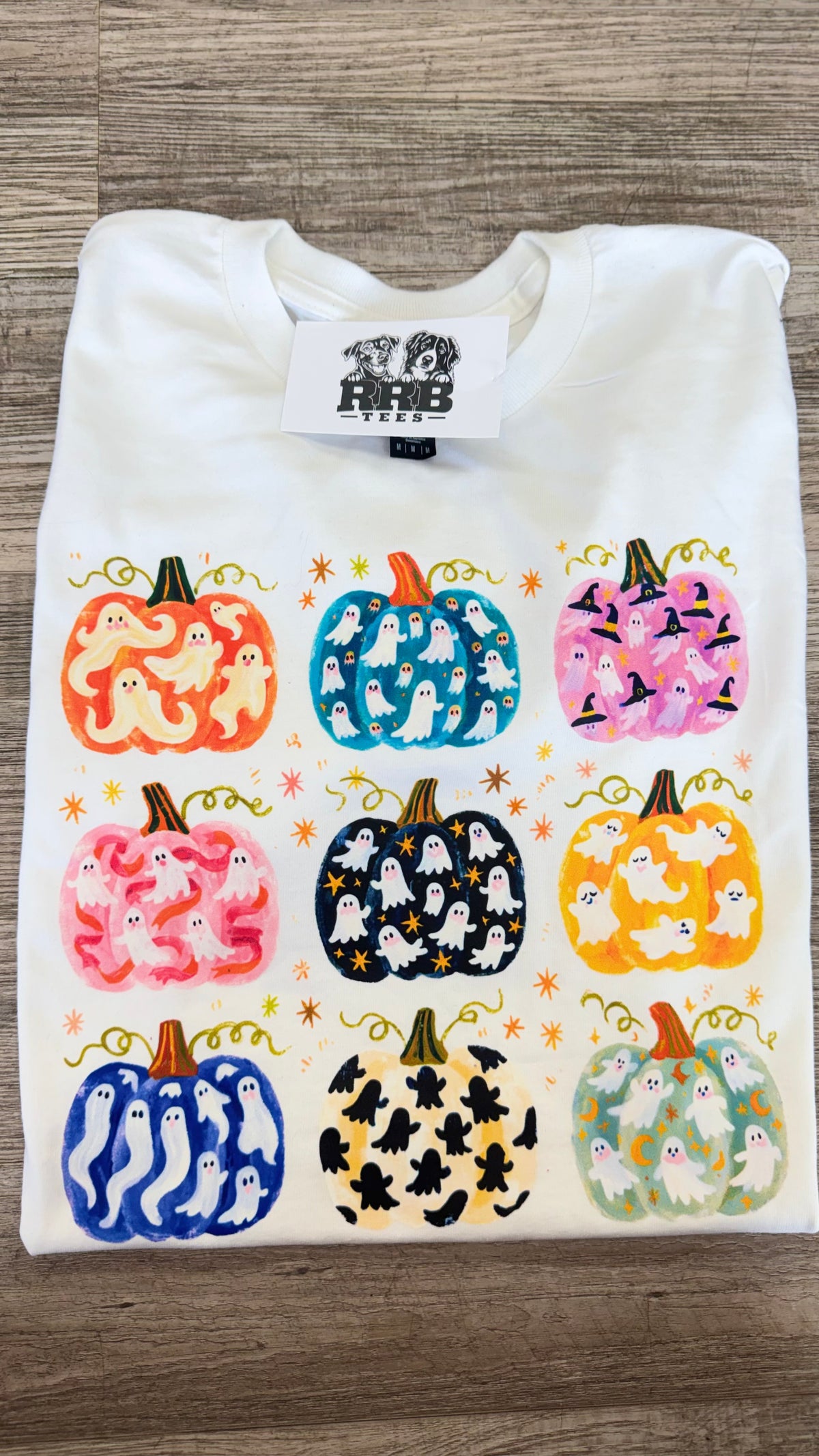 Ghost Pumpkin White Gildan Graphic Tee - TSABR