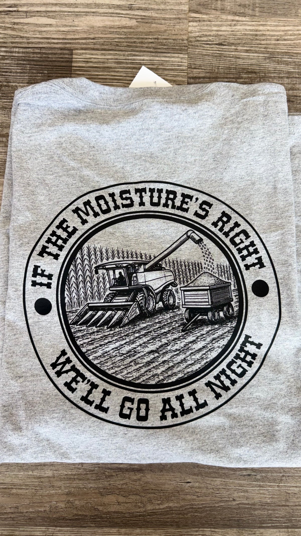 Moisture Right with Front Pocket Gildan Grey Graphic Tee - TSABR