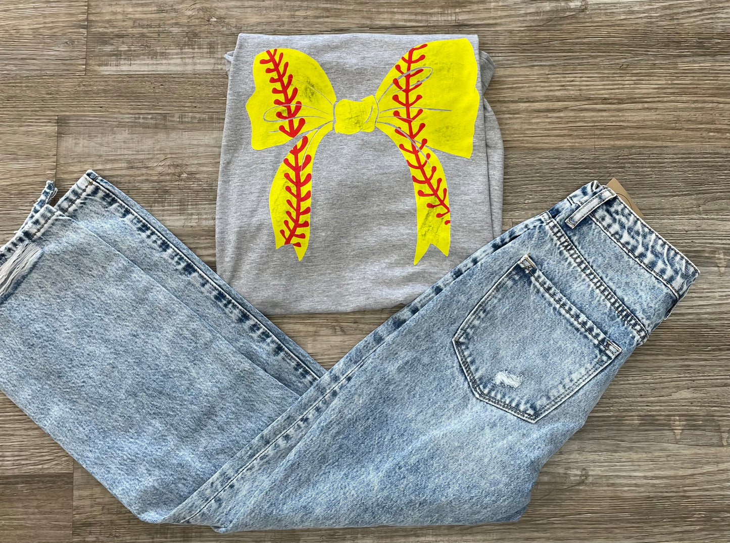 Softball Bows Graphic Tee - Youth