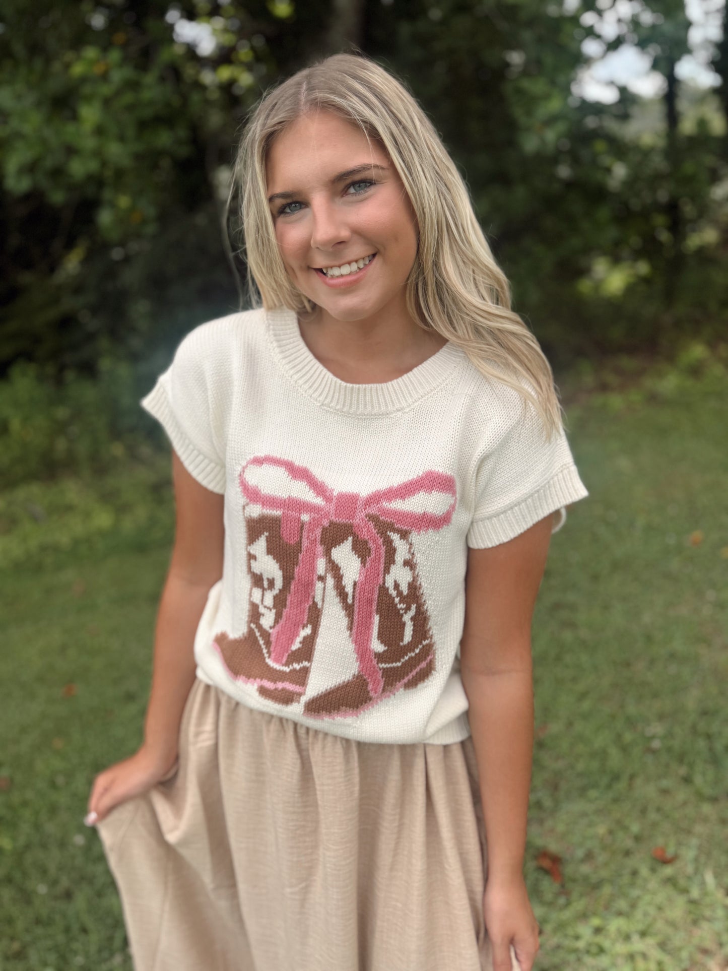Chasing Love Boots Sweater Top