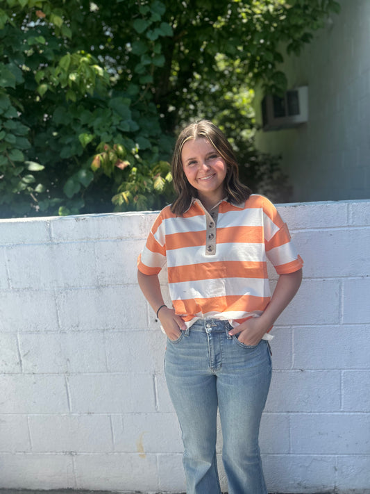 Saved By The Bell Top - Light Orange