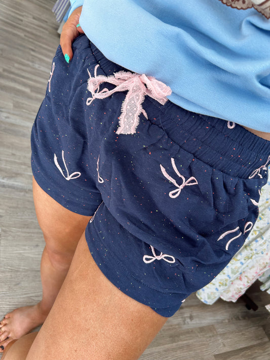 Beautiful In Bows Shorts - Navy