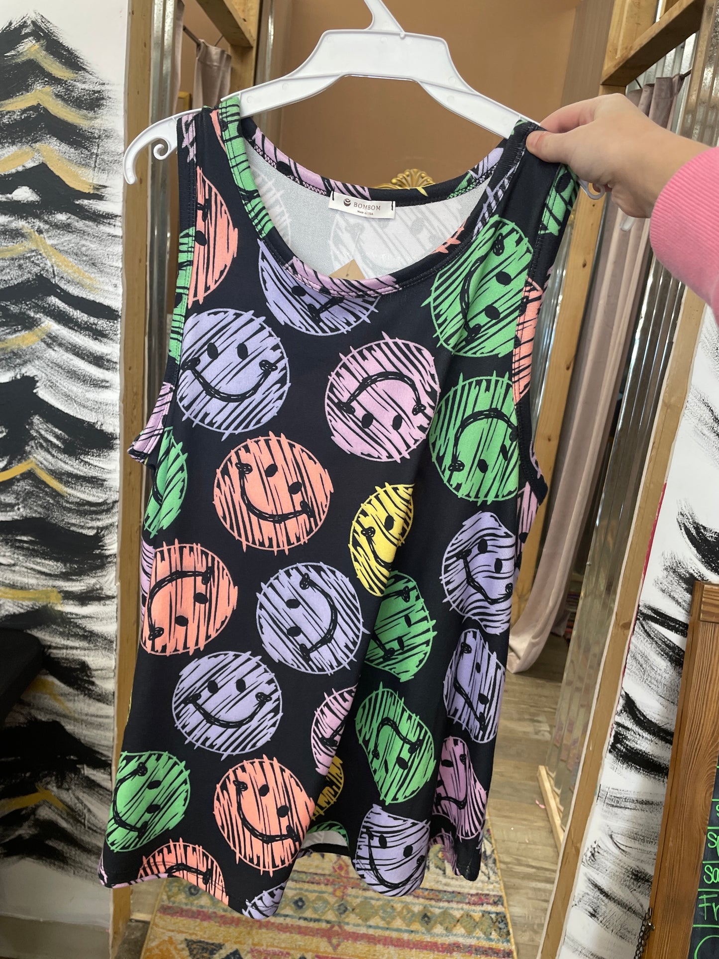 Close to home smiley tank top