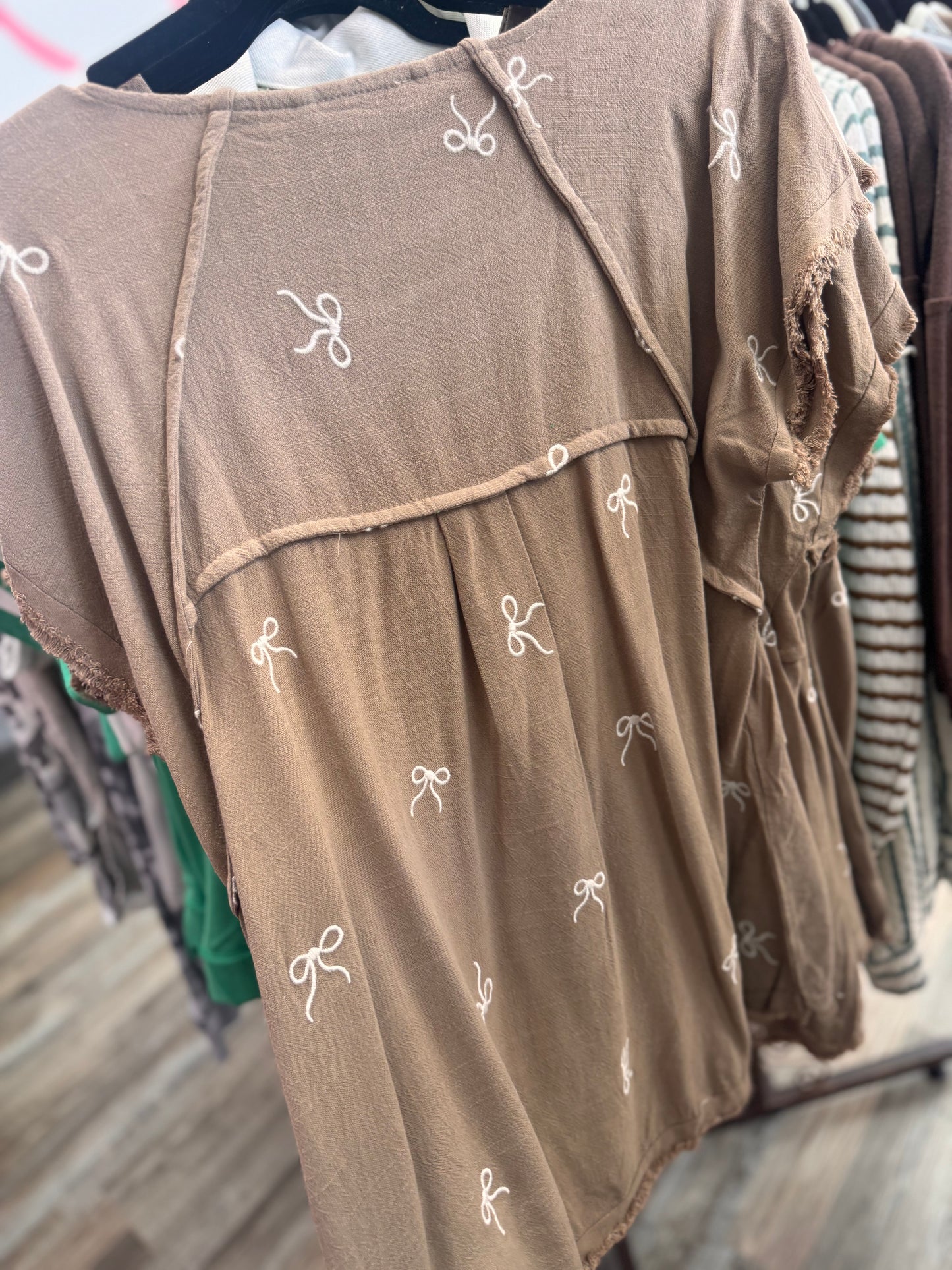 Sweet Nothings Linen Bow Top