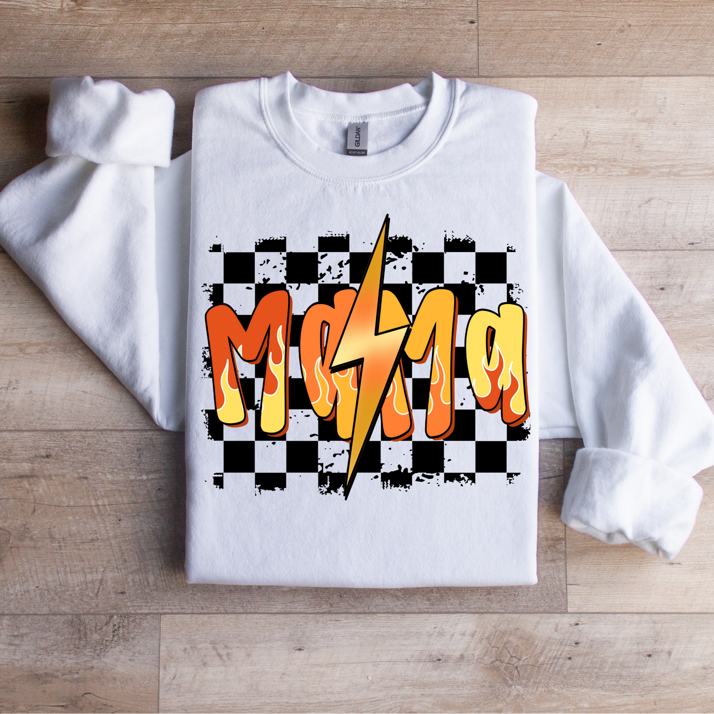 Mama Flame Orange Graphic Tee