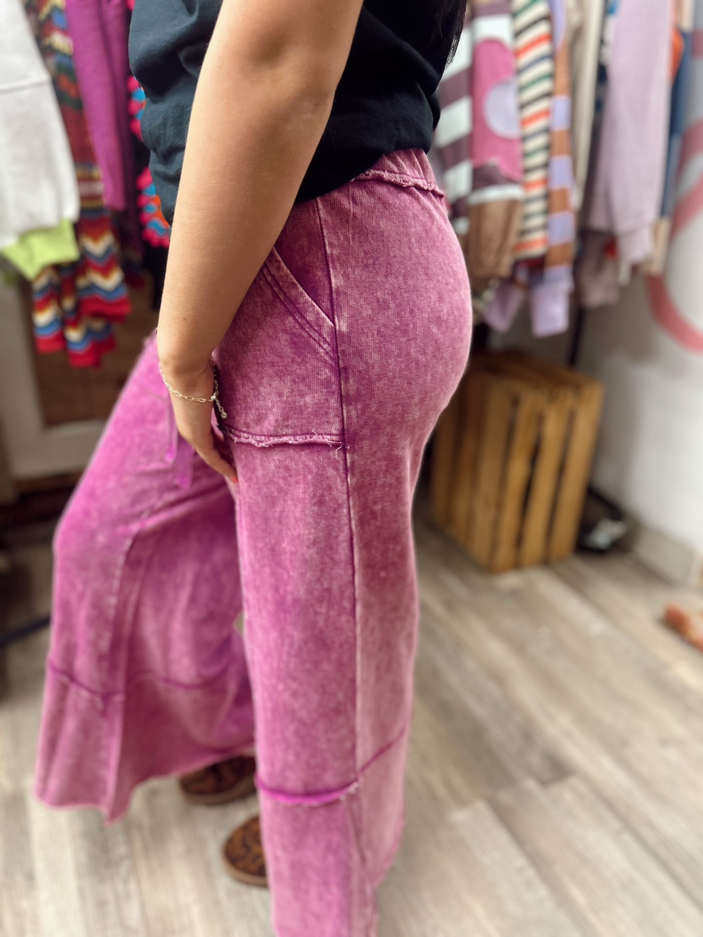 Talk Sweet To Me Flare Pants - Violet