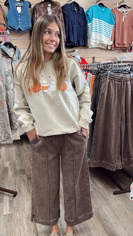 Laid Back Babe Barrel Pants - Brown