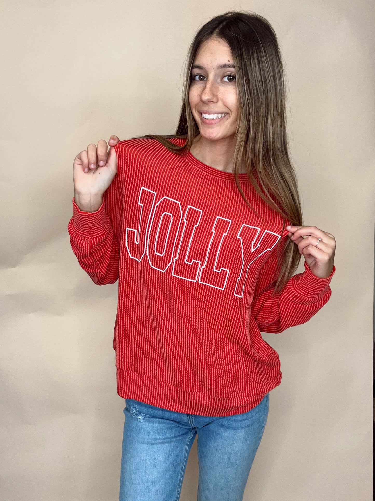 Jolly Ribbed Long Sleeve Top