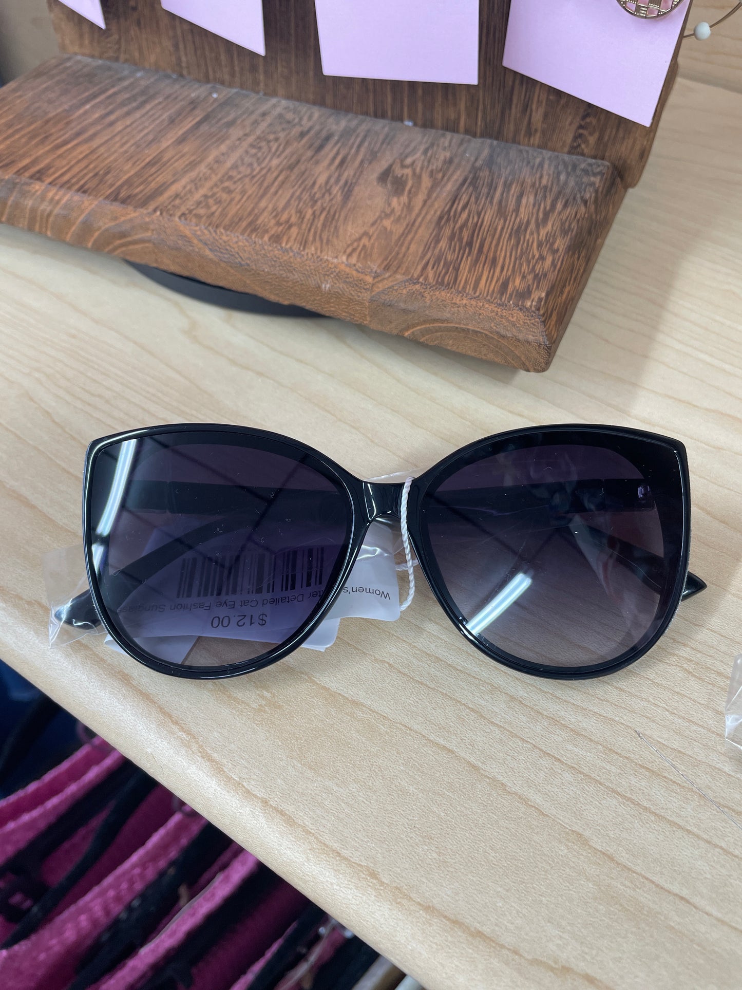 Women's Glitter Detailed Cat Eye Fashion Sunglasses