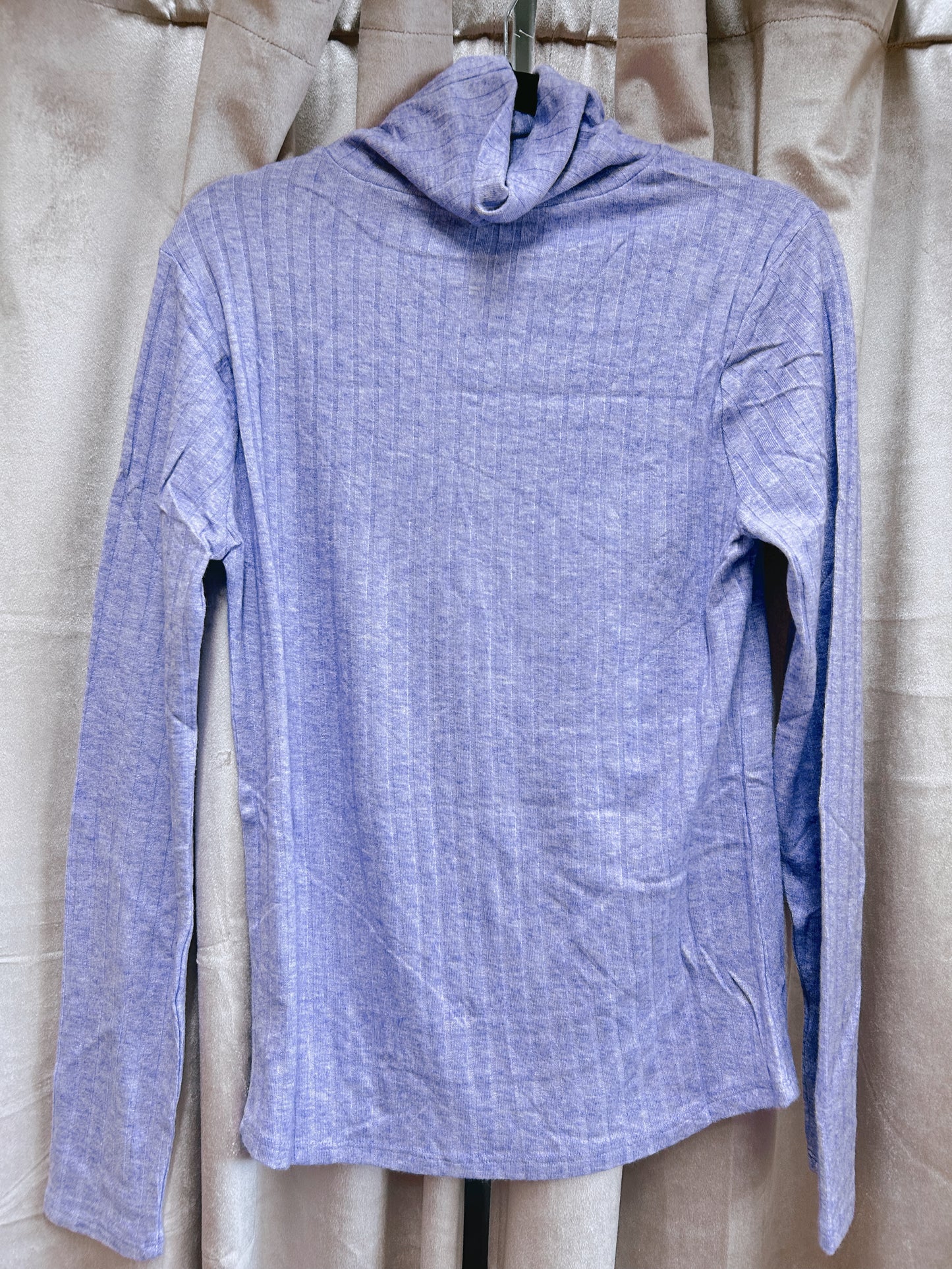 Ribbed Turtle Neck Top - Violet