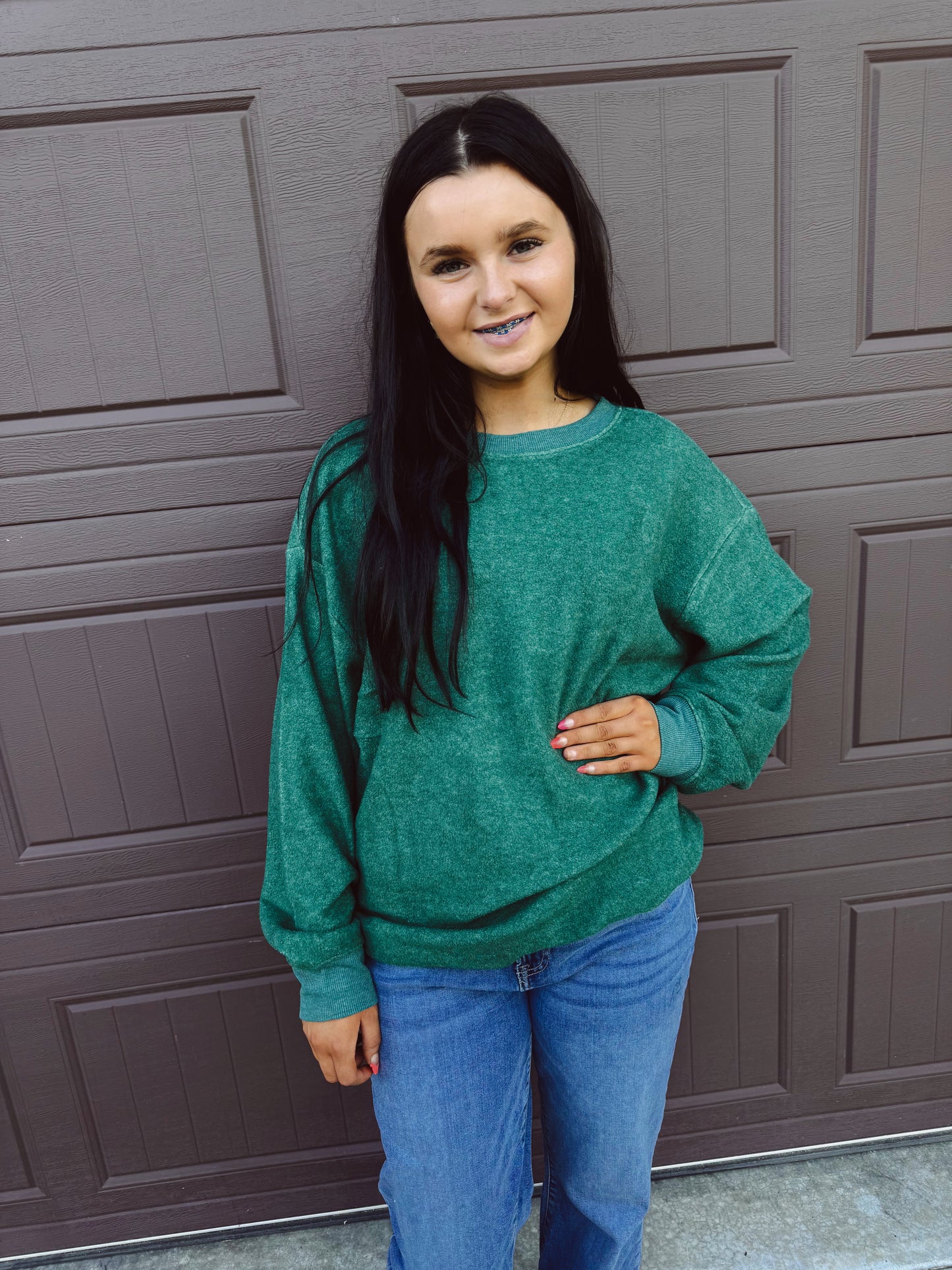 Sweater Weather Oversized Sweater - Green
