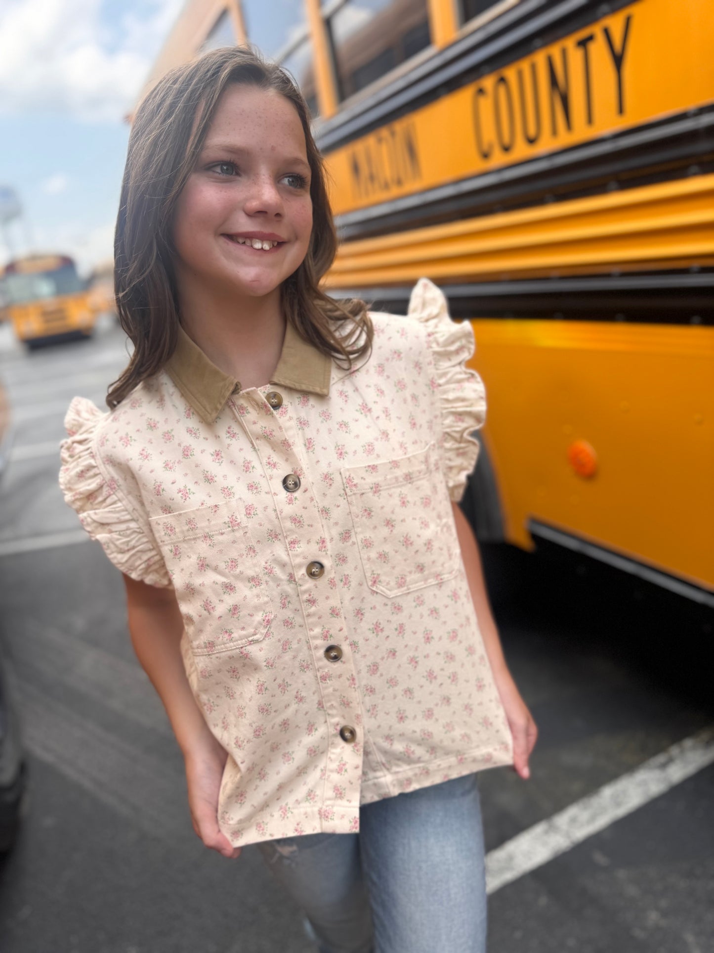 Early Morning Button Up Top