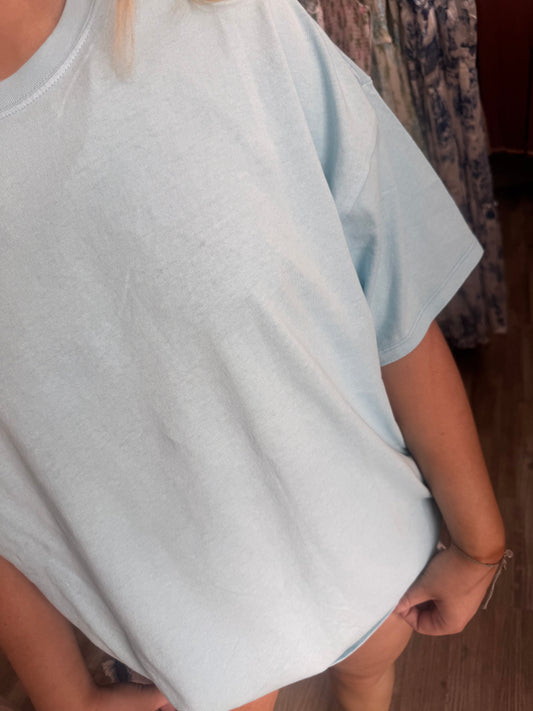 Everyday Me Mineral Wash Top - Blue
