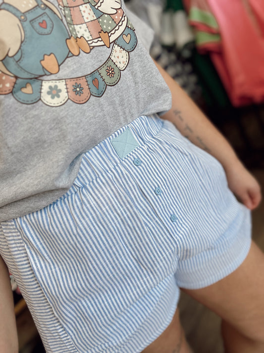 Summer Mix Boxer Shorts - Blue Stripes