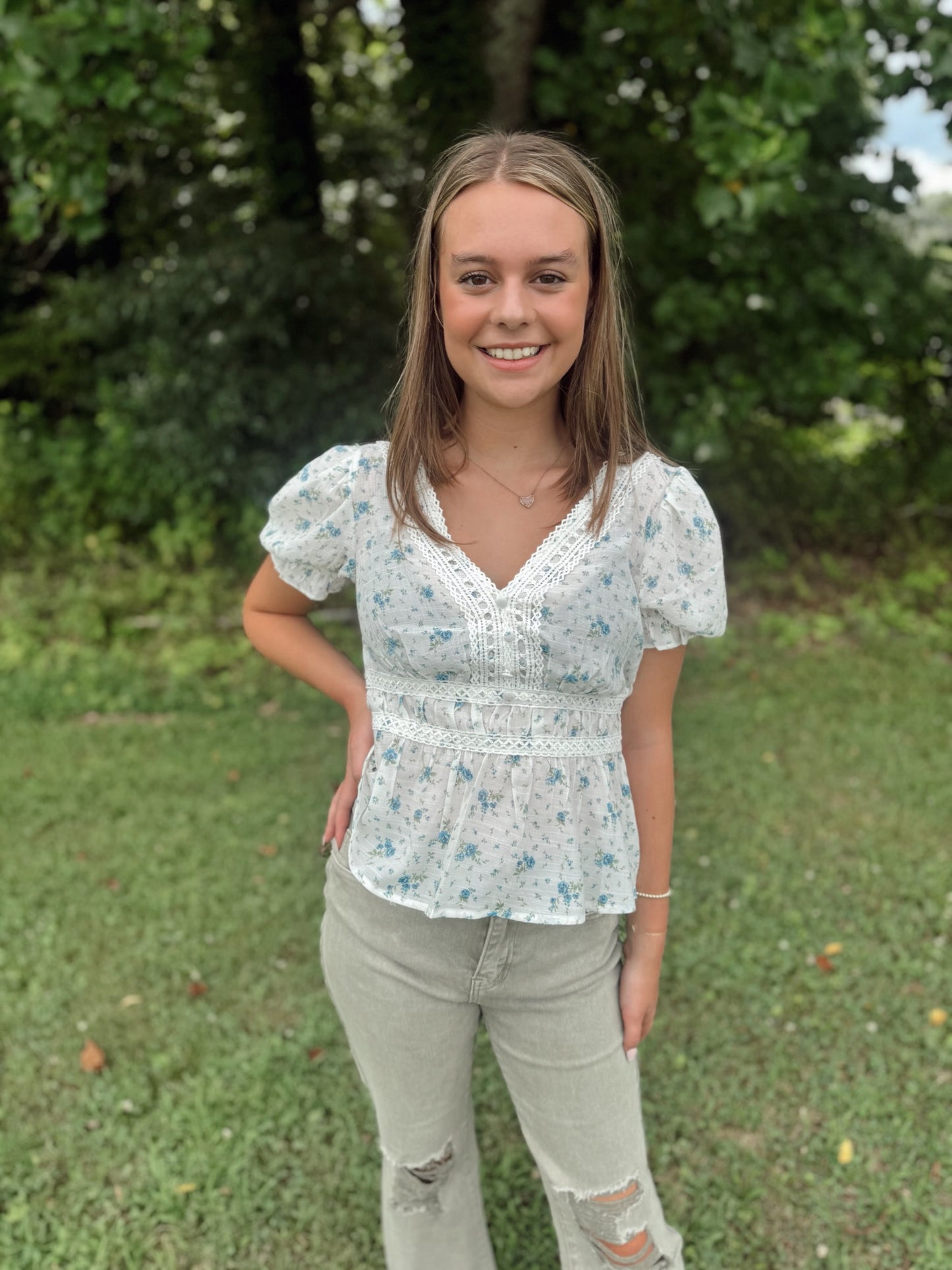 Fast Car Floral Top