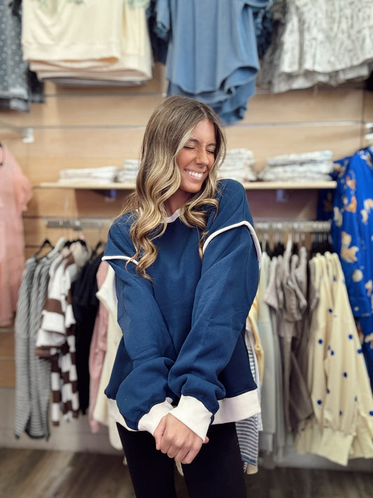 Lead The Way Sweater - Navy