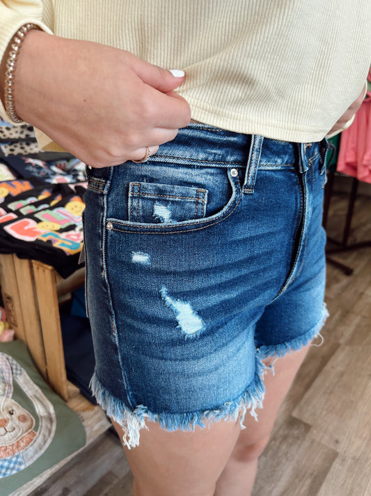 Main Character Denim Shorts {Small-3X} - Dark Wash