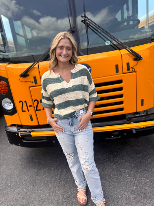 Glad You're Here Sweater Top - Ash Jade