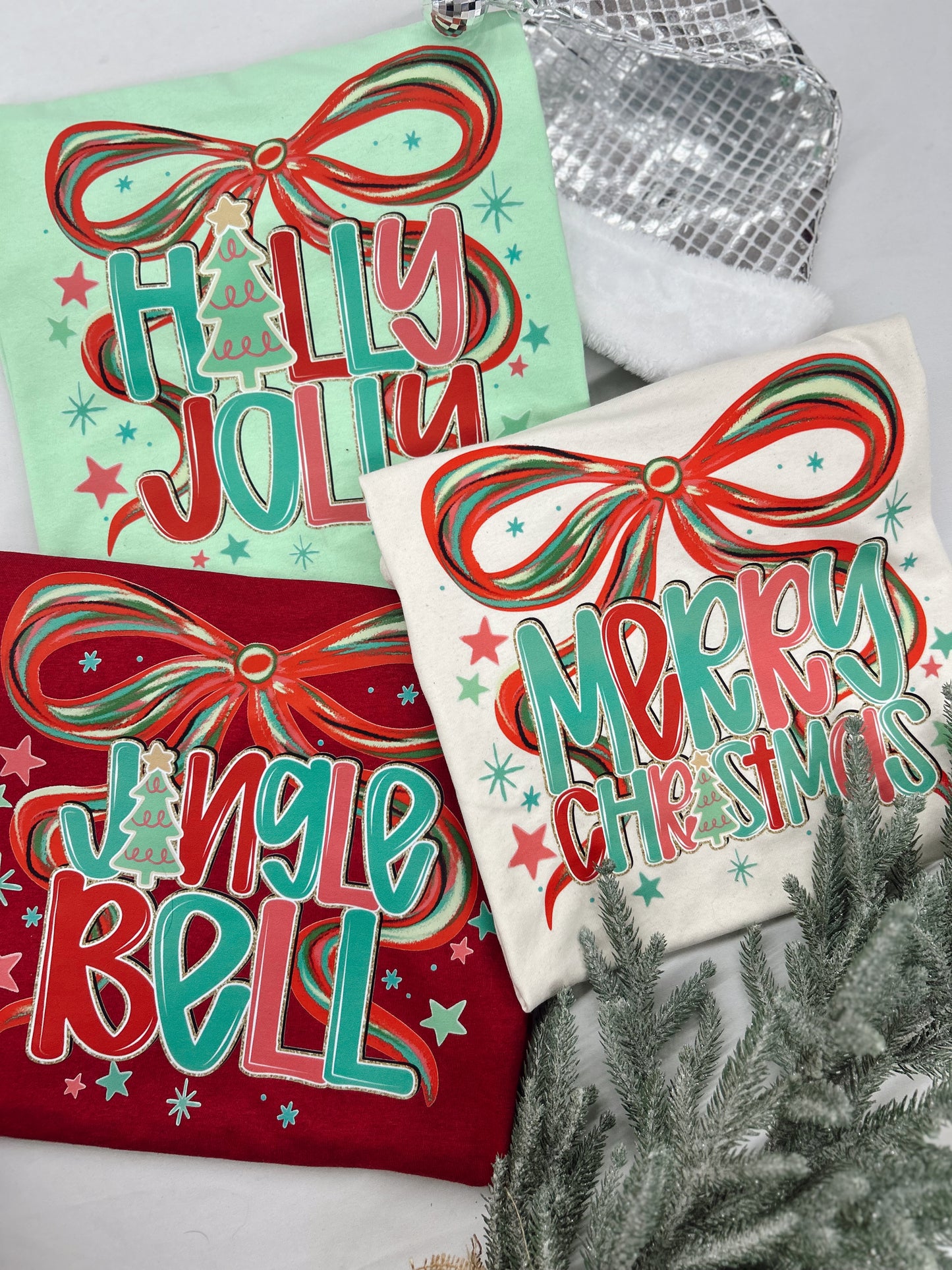 Holly Jolly Bow Graphic Tee