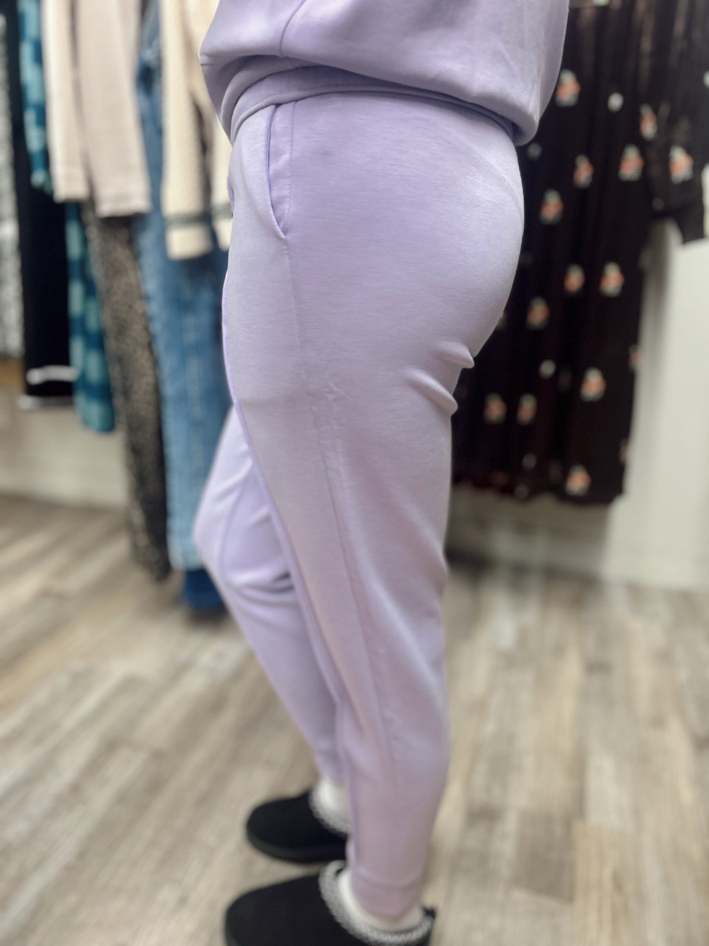 Cozy Up 2 Piece Sweatshirt Set - Lilac