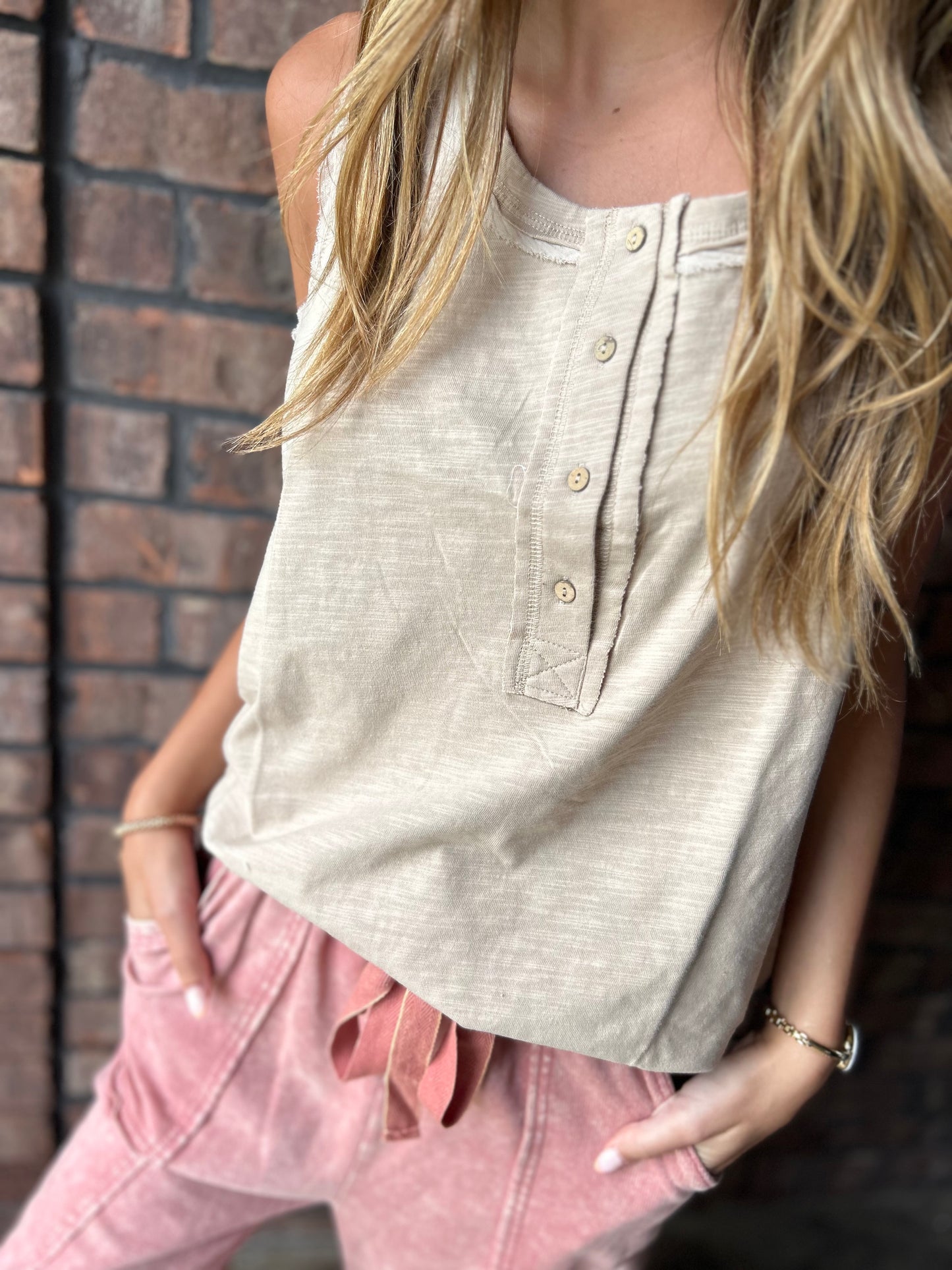 Fun We Have Tank - Taupe