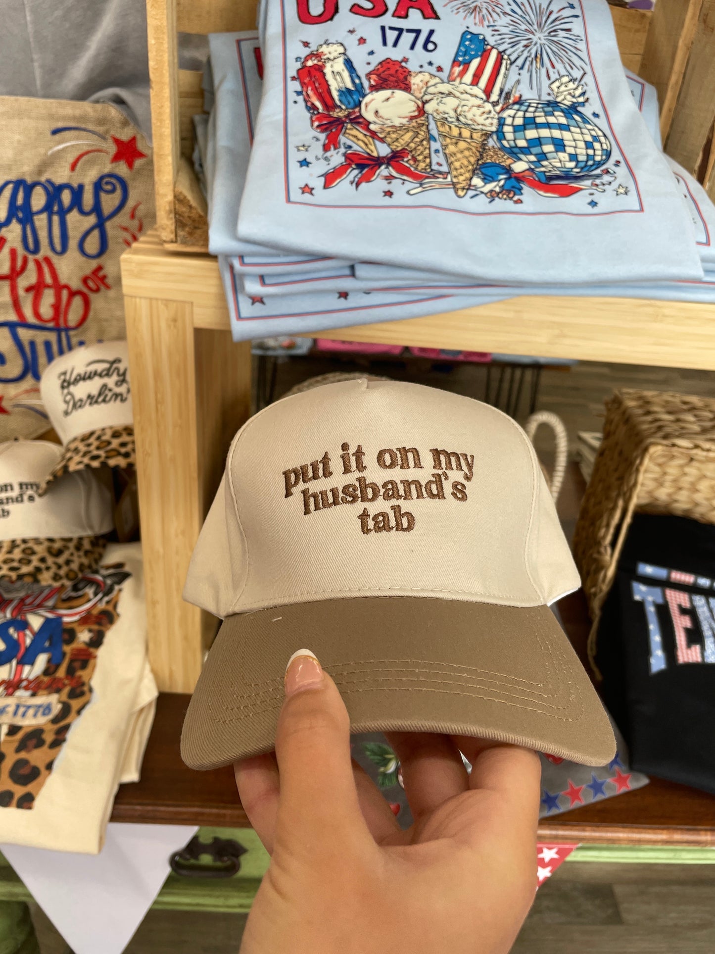 Put It On My Husband's Tab Cap - Mocha