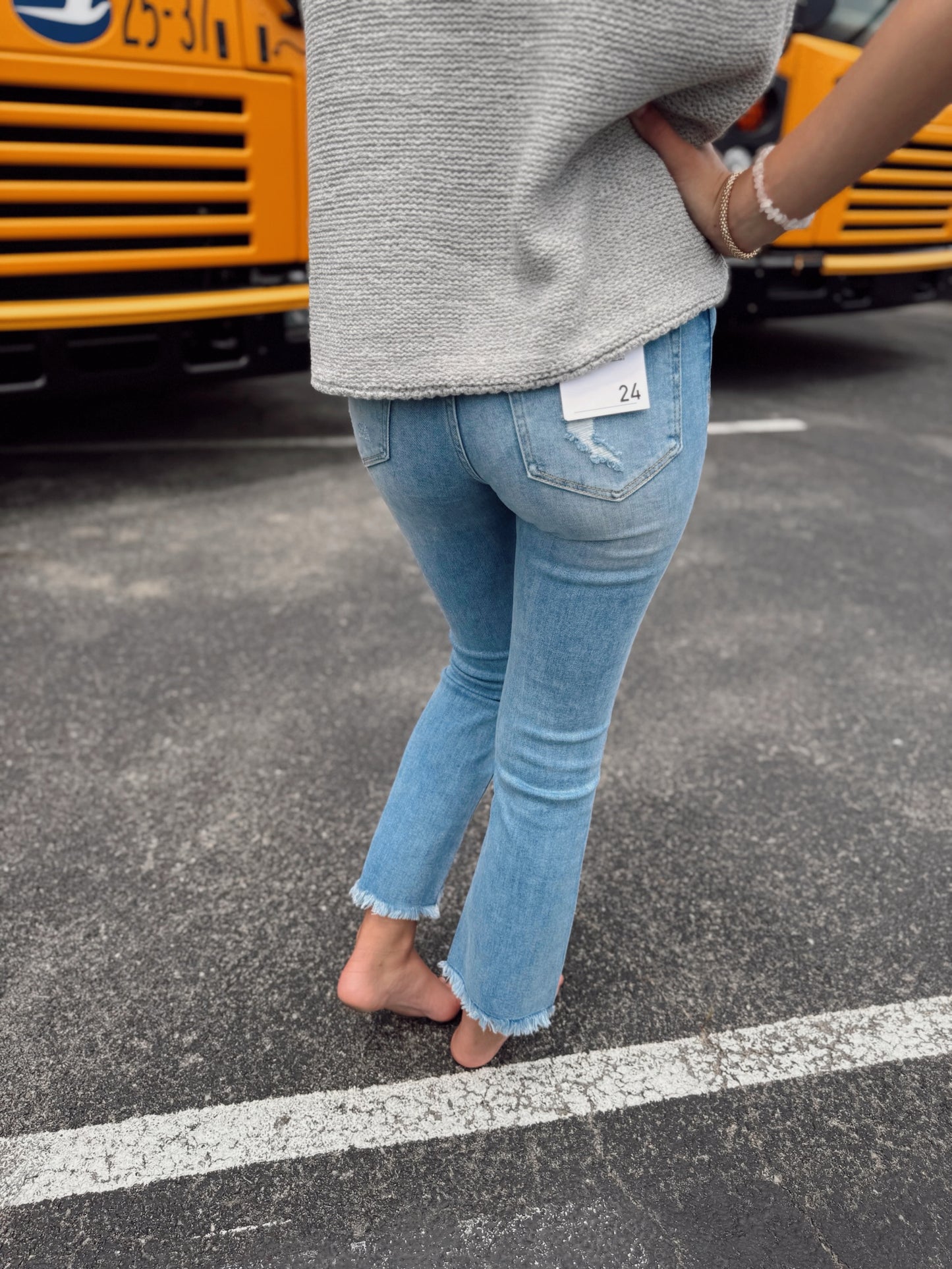 Nicole Light Wash Denim Cropped Jeans