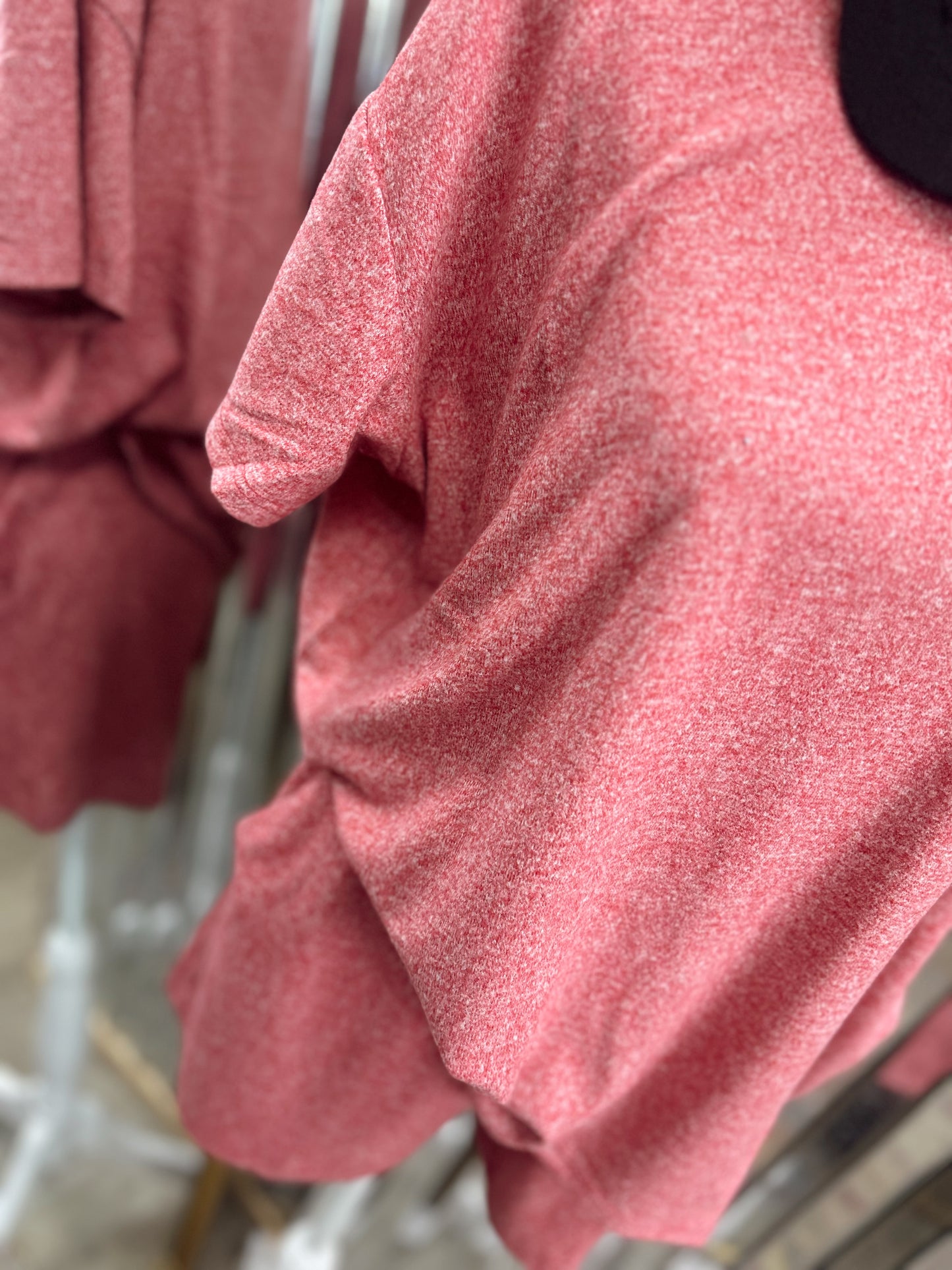 DOORBUSTER Melange Long Sleeve Set - Dk Red