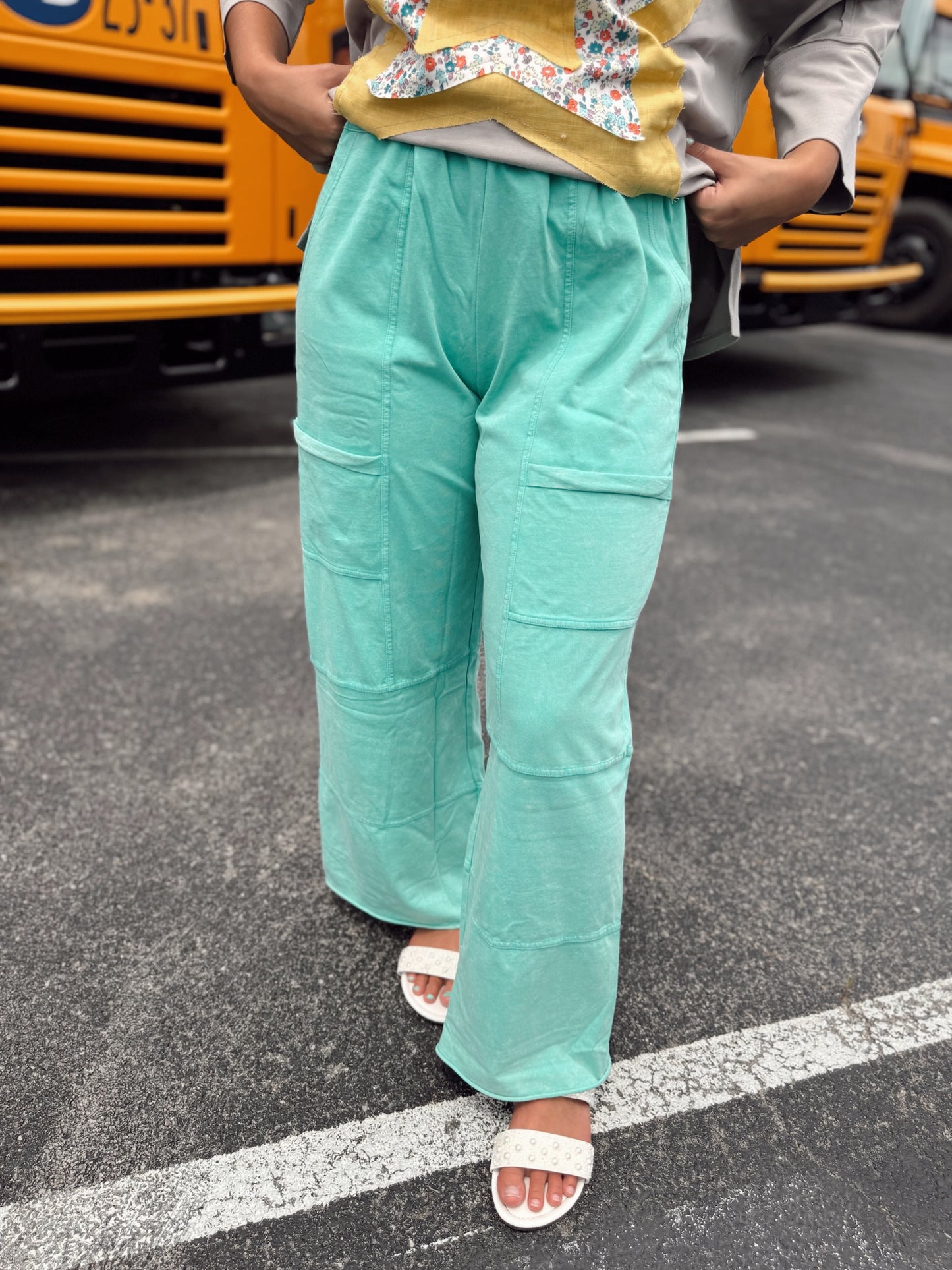 Daydreaming Girl Mineral Wash Cargo Pants