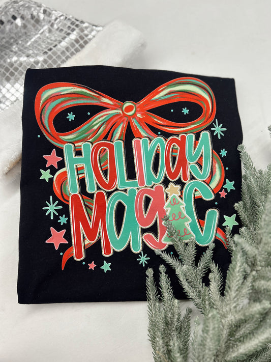 Holiday Magic Bow Graphic Tee