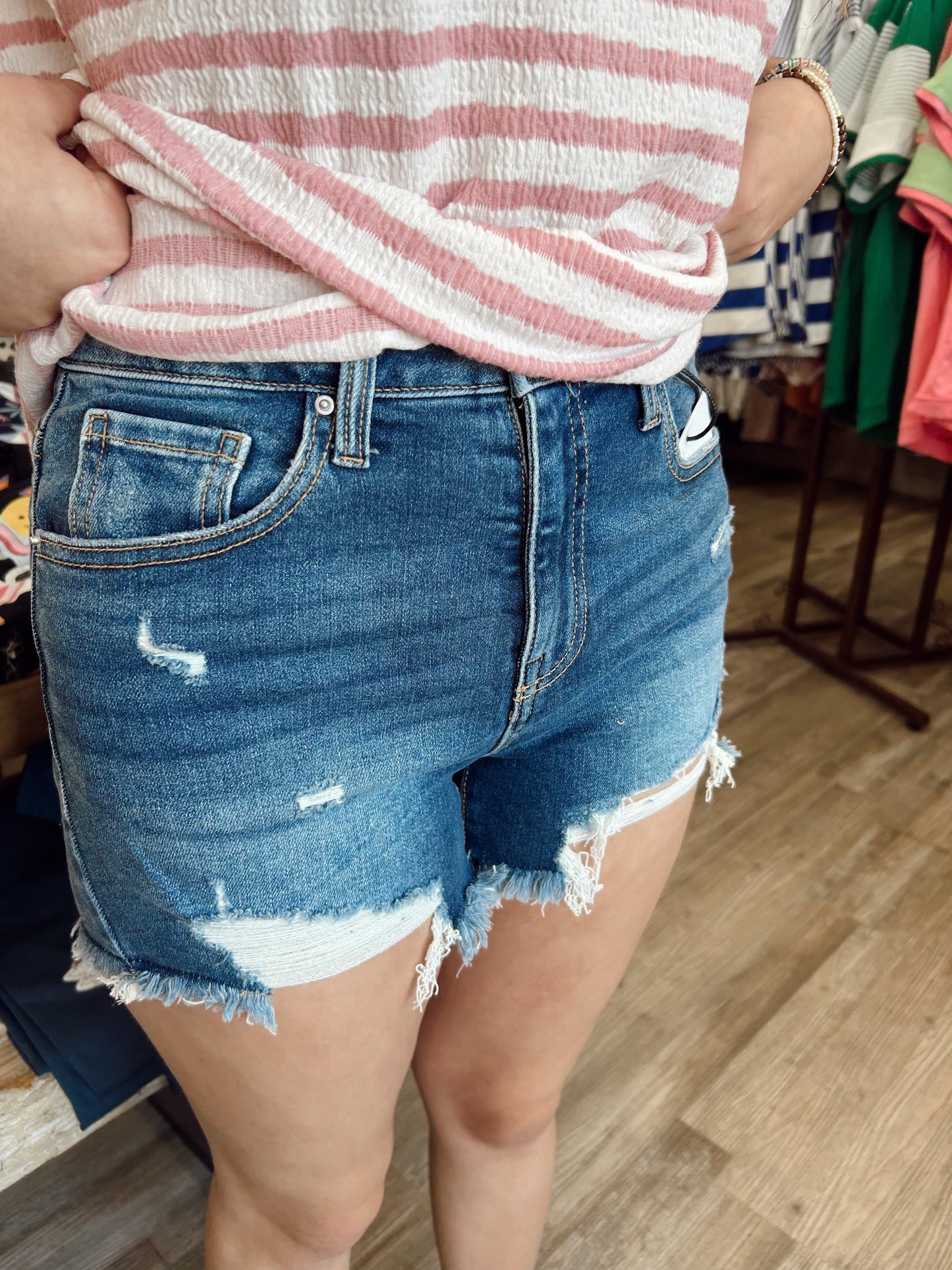 Last Chance Denim Shorts - Dark Wash
