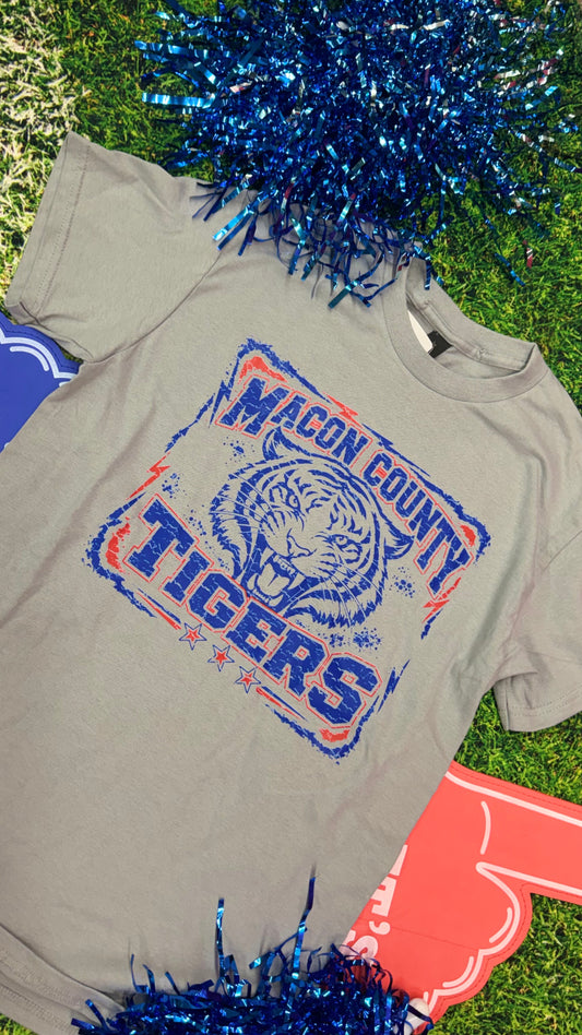Macon County Tigers Frame Graphic Tee