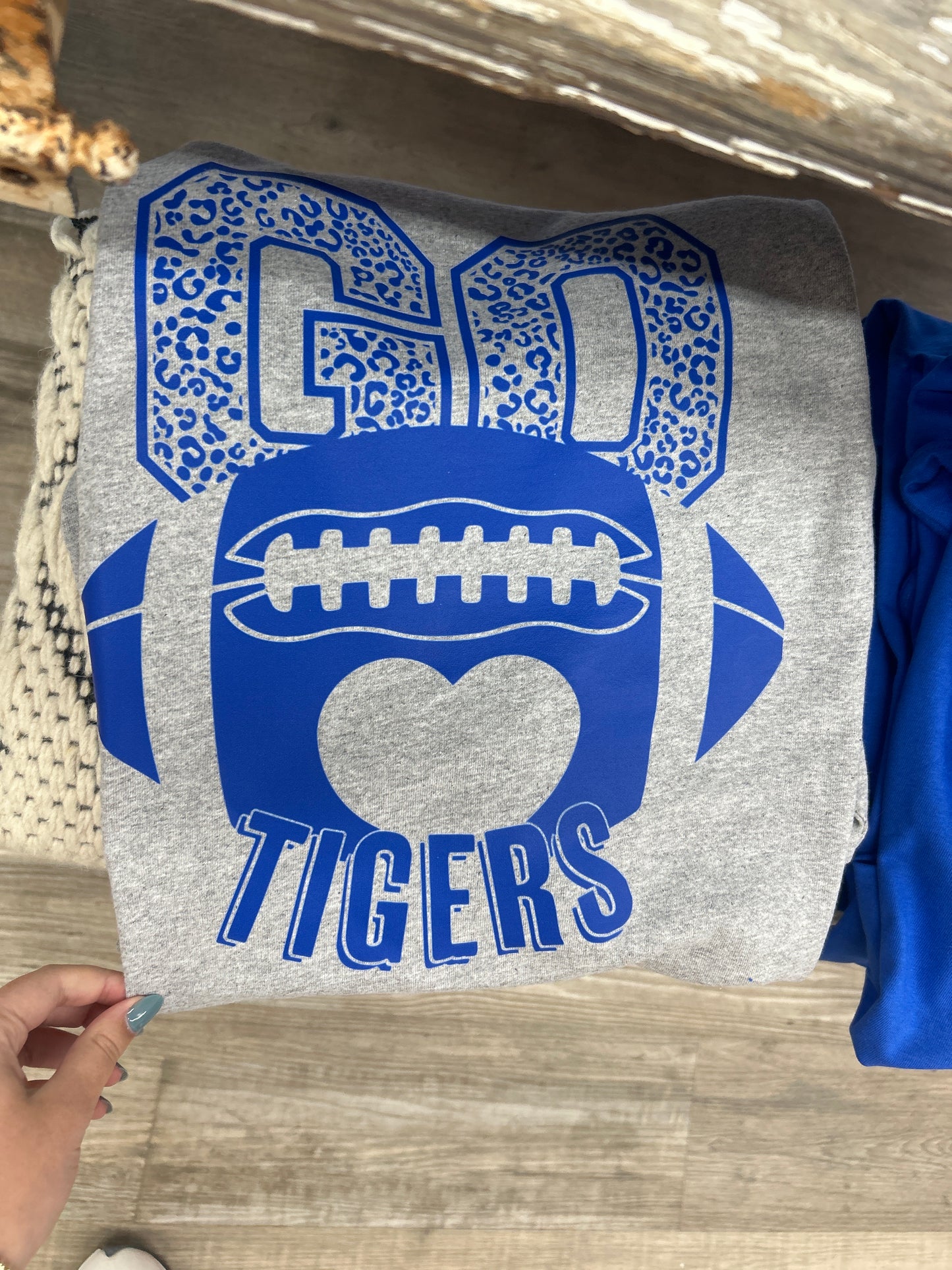 Go Tigers With Football Graphic Tee