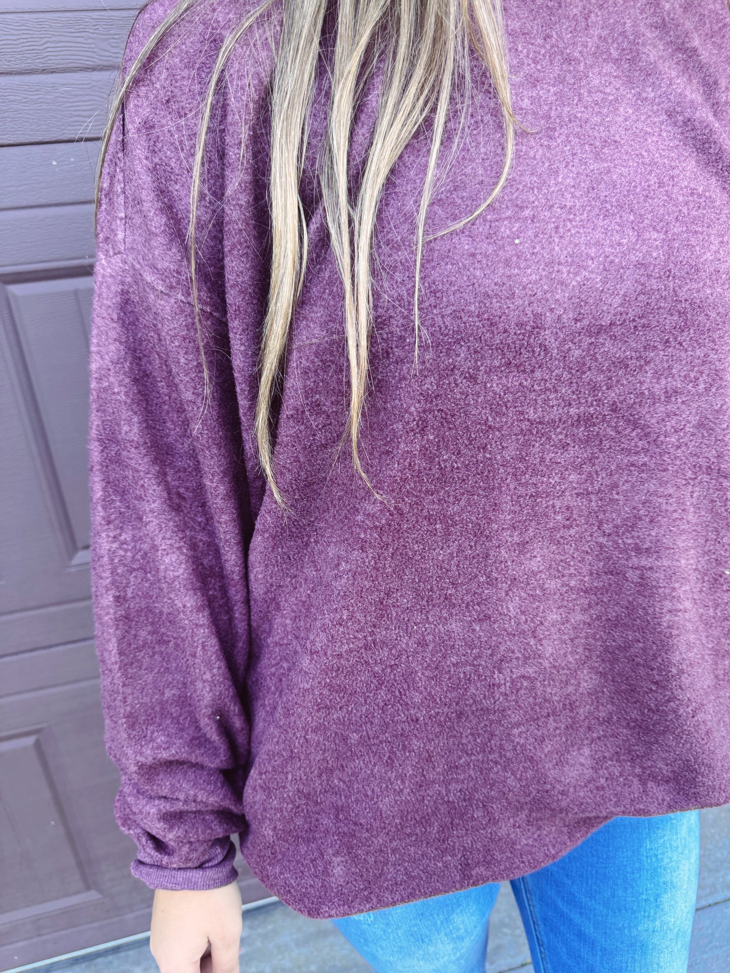 Sweater Weather Oversized Sweater - Cherry