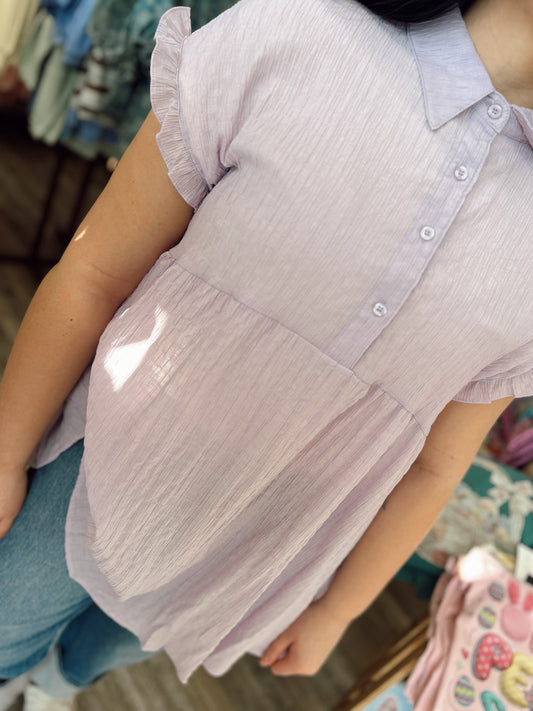 Lavender Haze Baby Doll Top