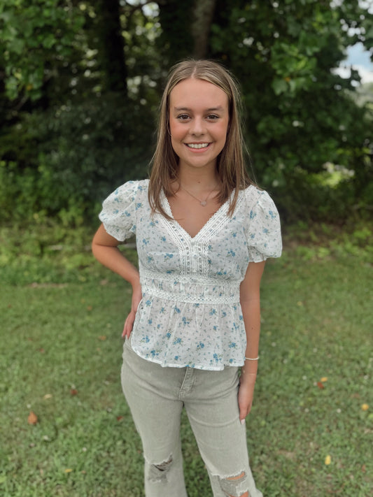 Fast Car Floral Top