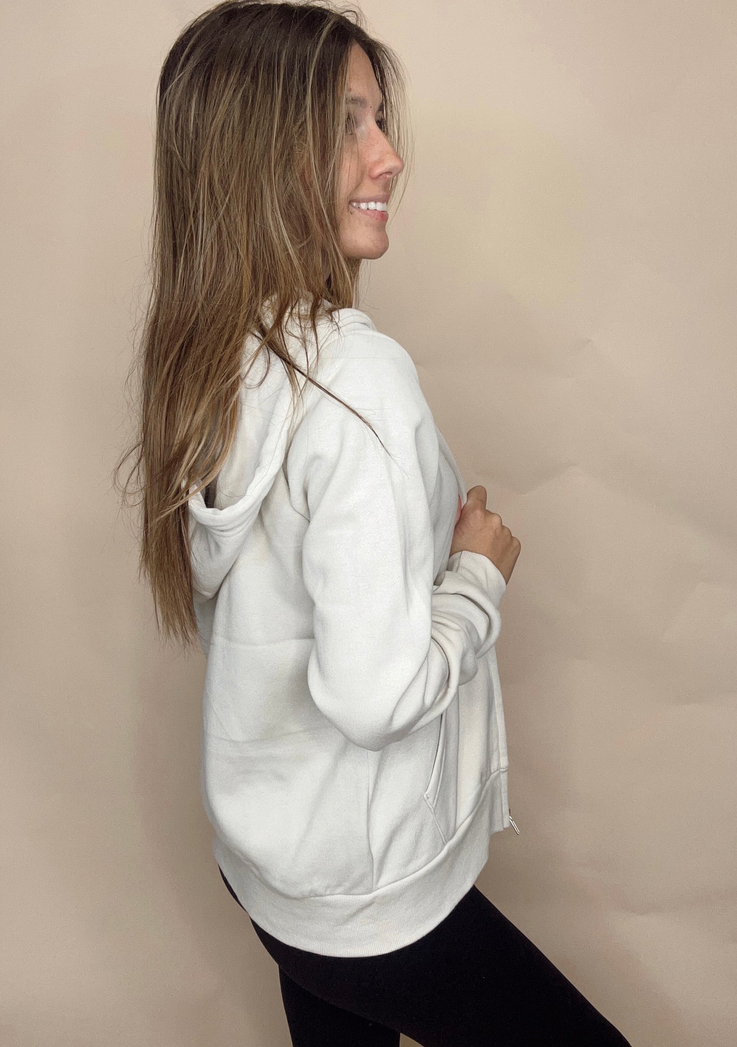 The Chosen Zip Up Hoodie - Beige