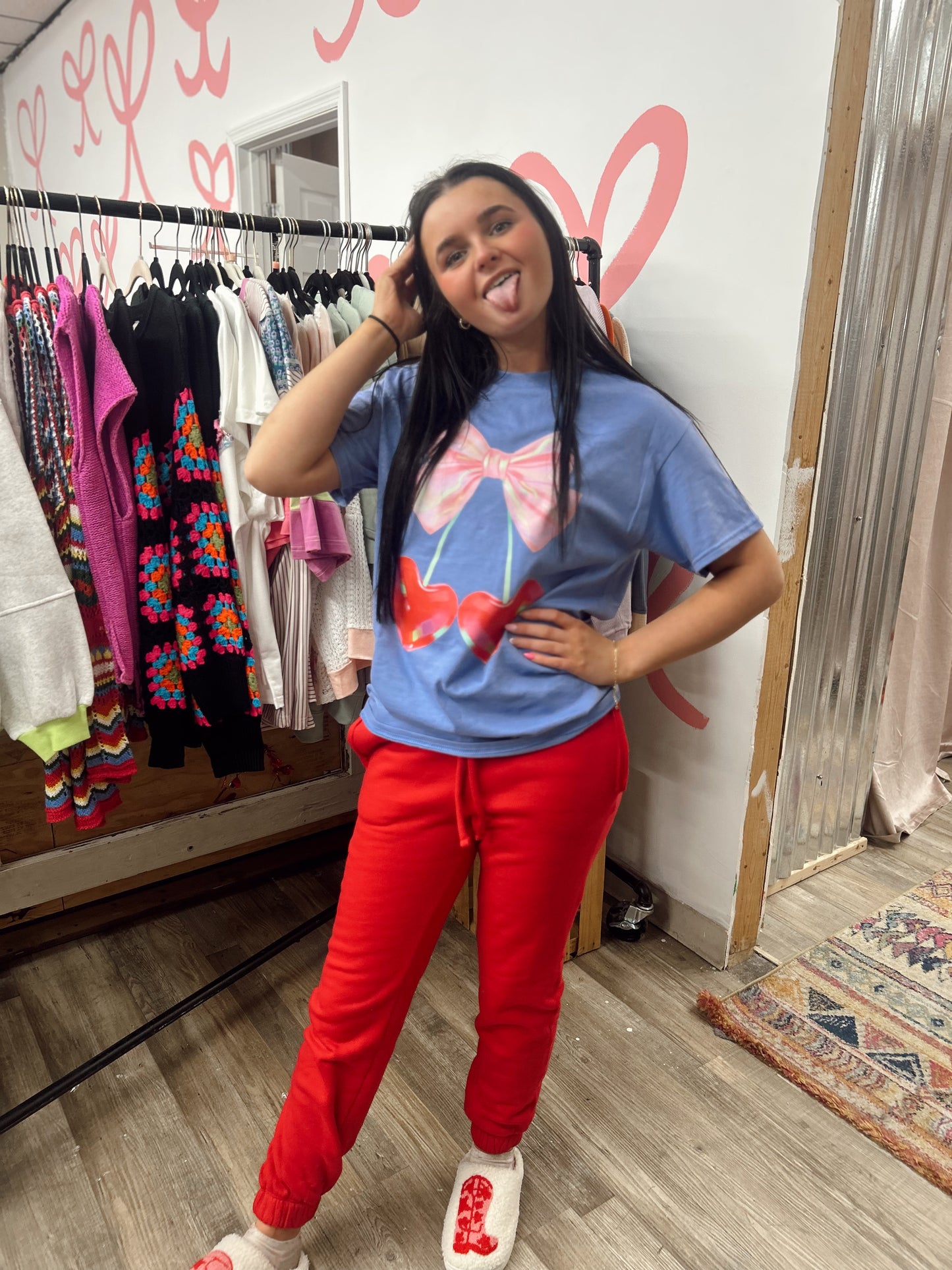 Cozy Queen Jogging Pants - Ruby