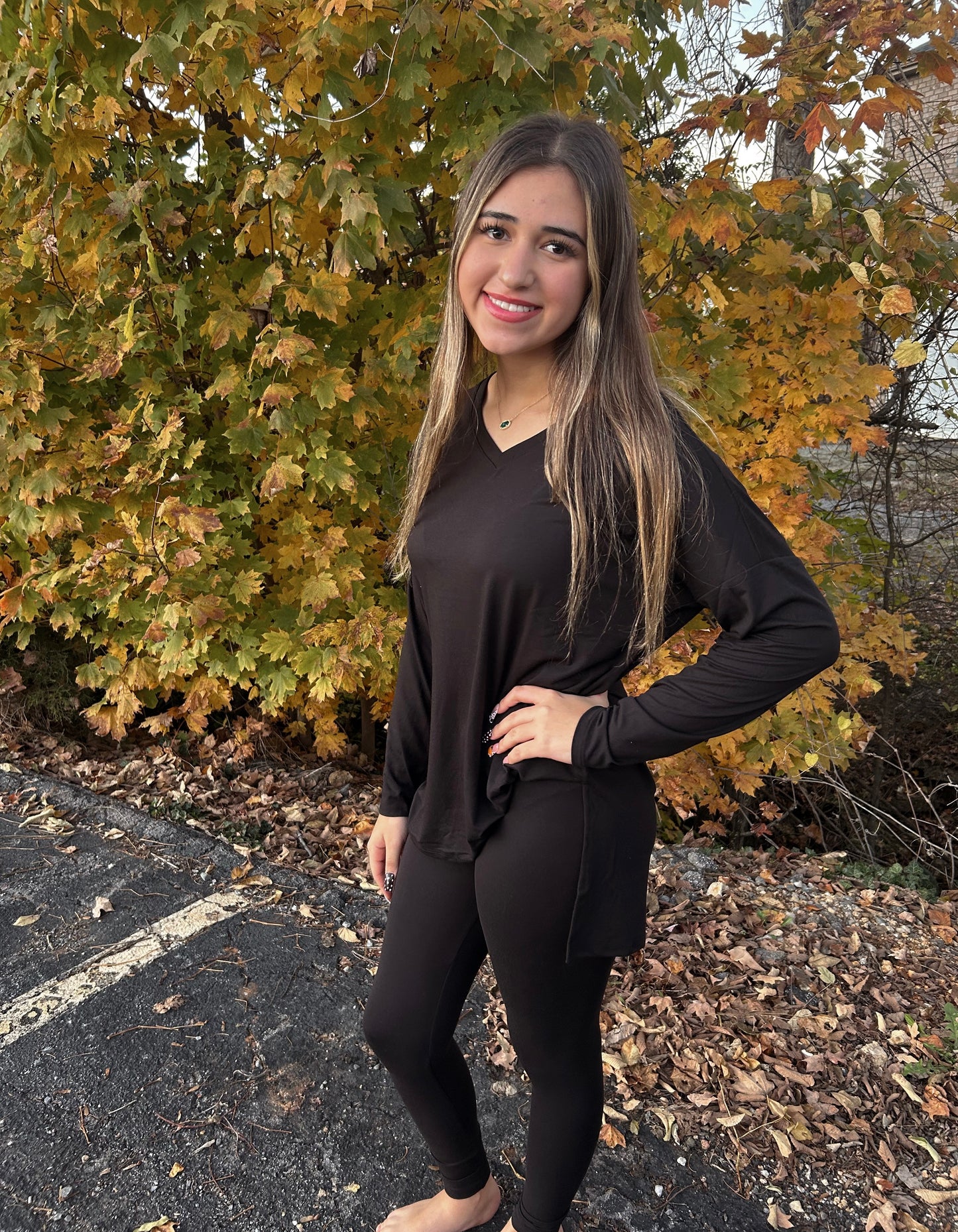 Simply Yours 2 Piece Legging Set - Black